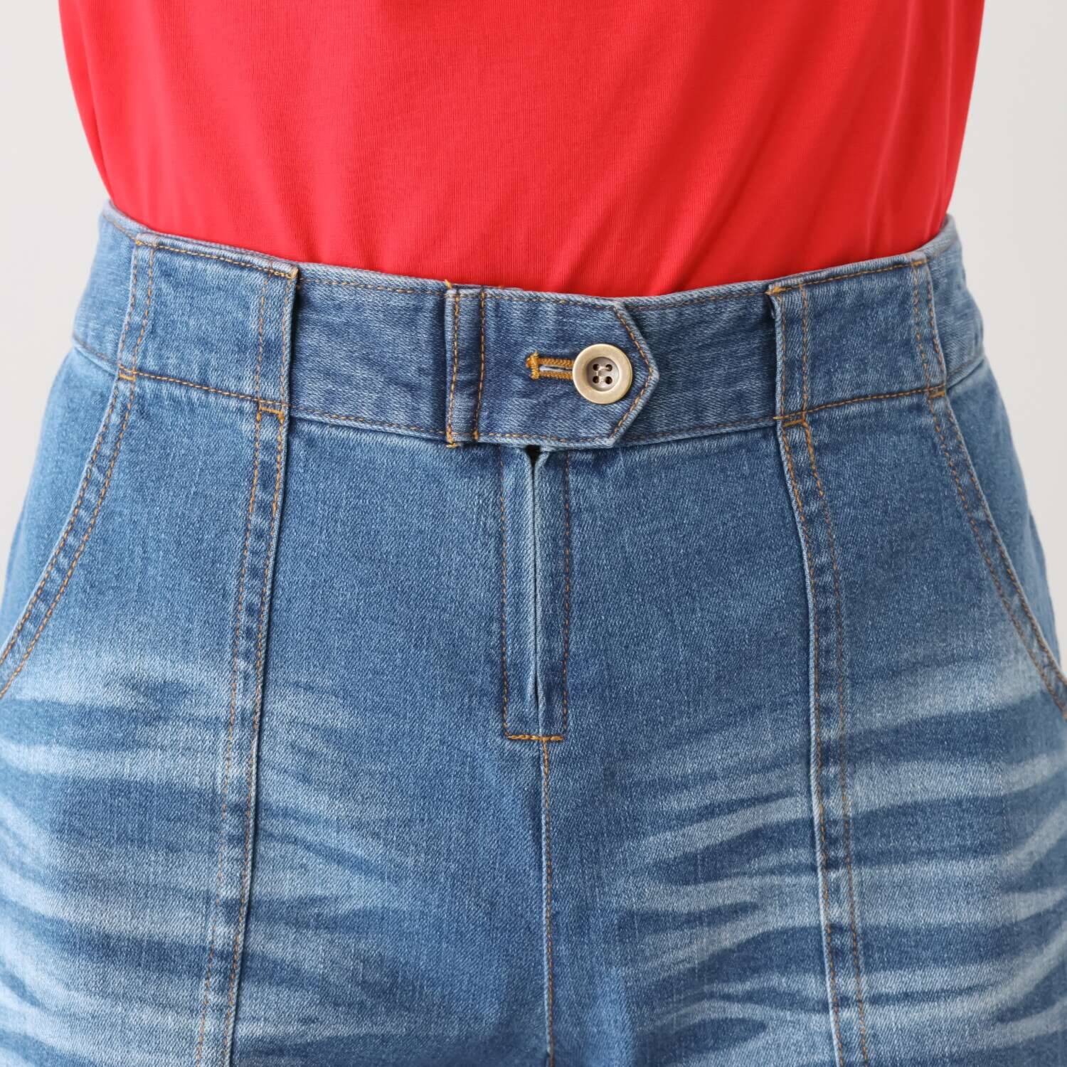 キョウコ　ヒガ プラストデニム バギーパンツ