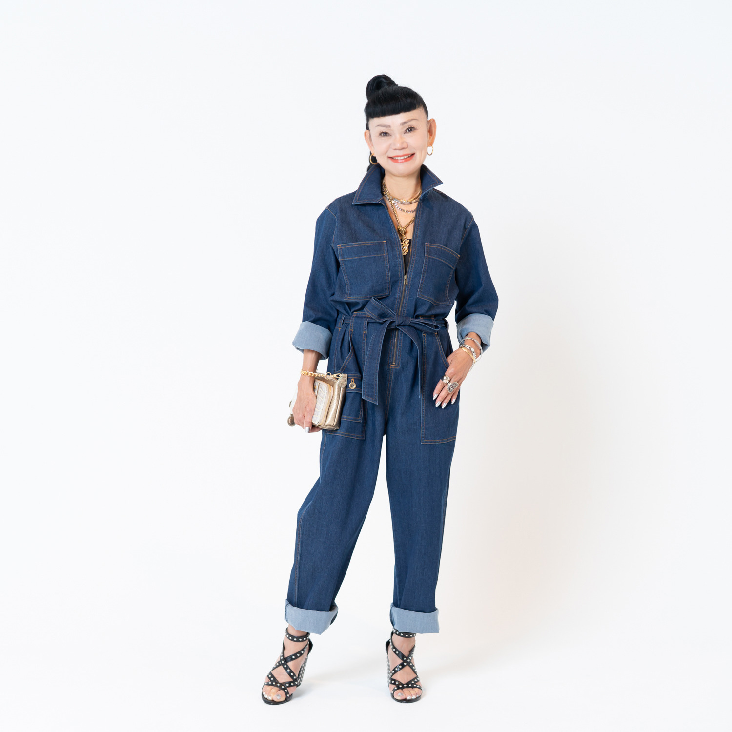 キョウコ　ヒガ ソフトデニム ジャンプスーツ