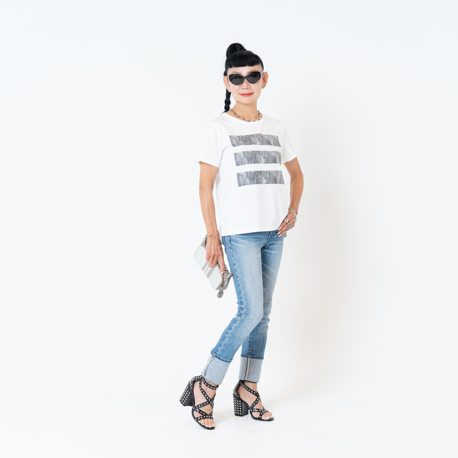 キョウコ　ヒガ 接触冷感 チューリッププリント Ｔシャツ