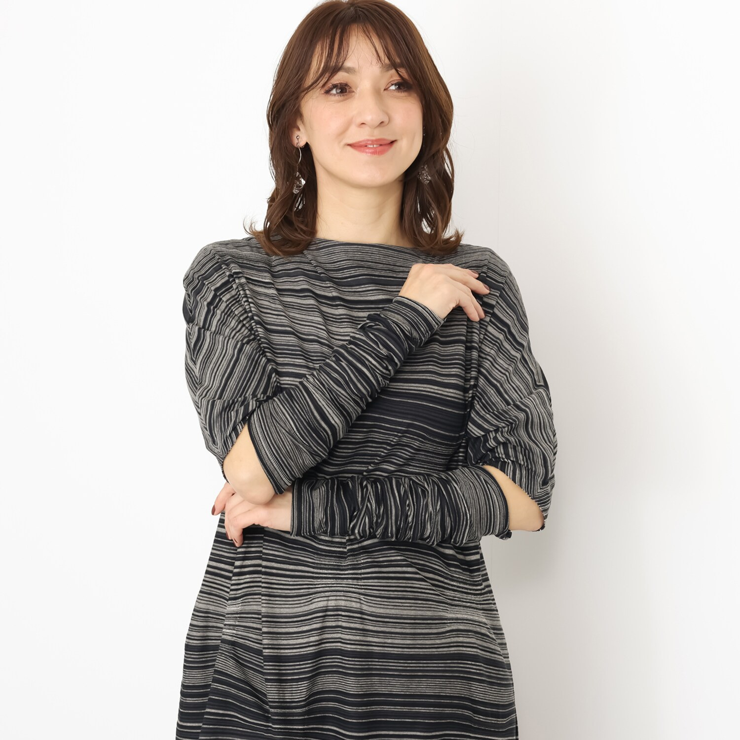 プレセントーア ＵＶカット・静電気防止 日本製　無縫製ジャージー 表情豊かなテキスタイルの アーム＆レッグカバー