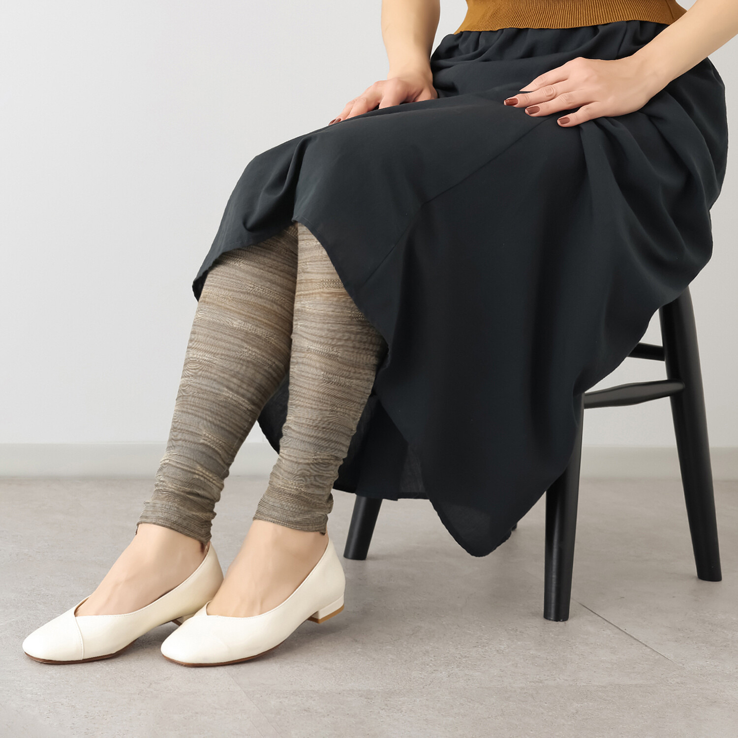 プレセントーア ＵＶカット・静電気防止 日本製　無縫製ジャージー 表情豊かなテキスタイルの アーム＆レッグカバー