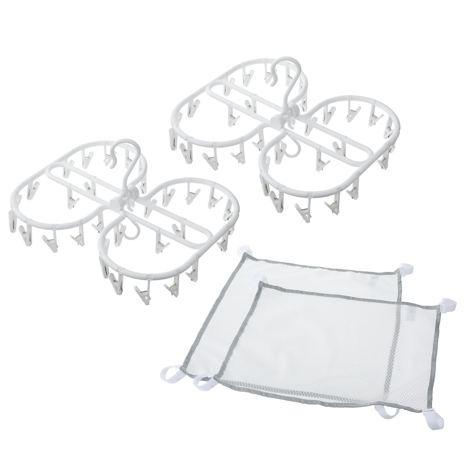 スムーズドライ 物干しハンガー＆ 物干しネット ４点セット