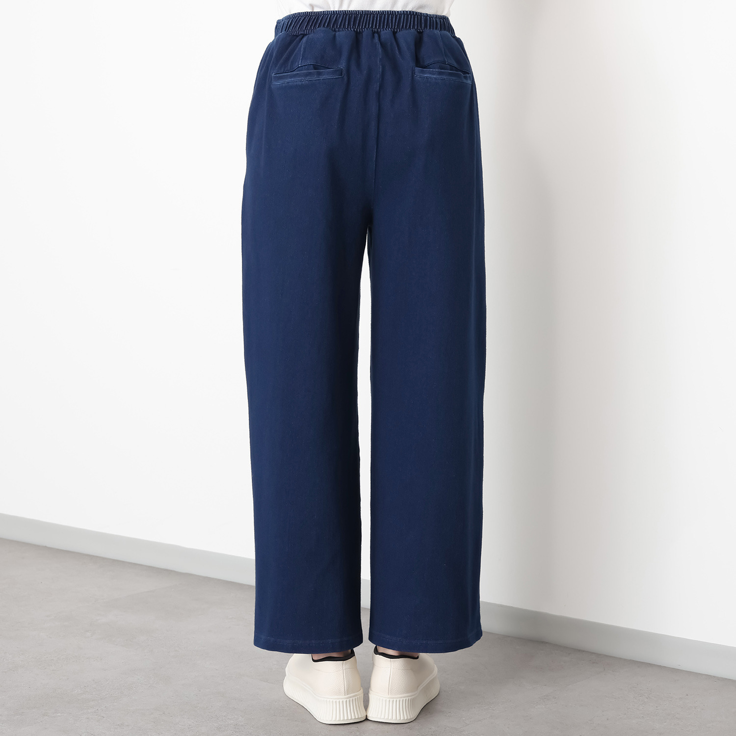 ラフレス コンフォート ワイドパンツ ＜デニム調＞