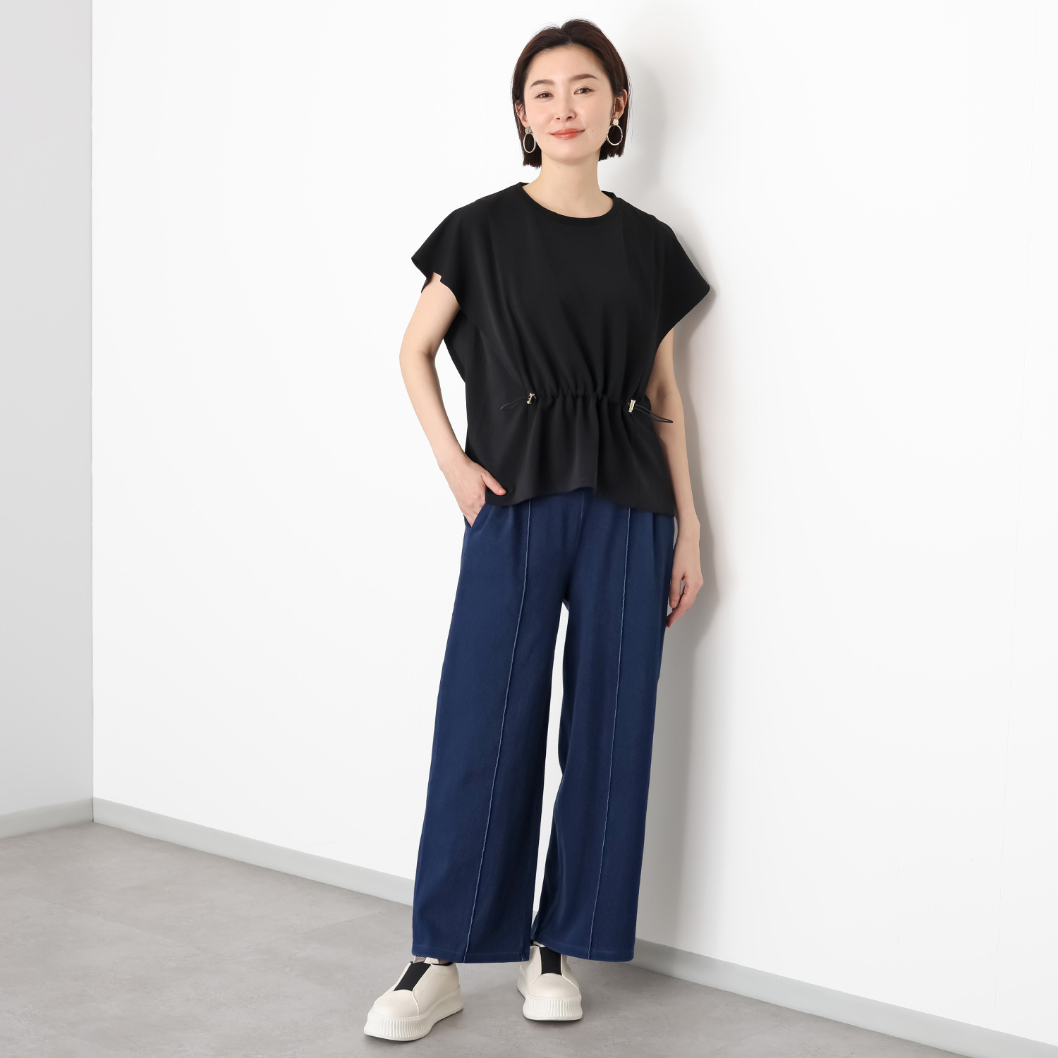 ラフレス フロントドロストトップス