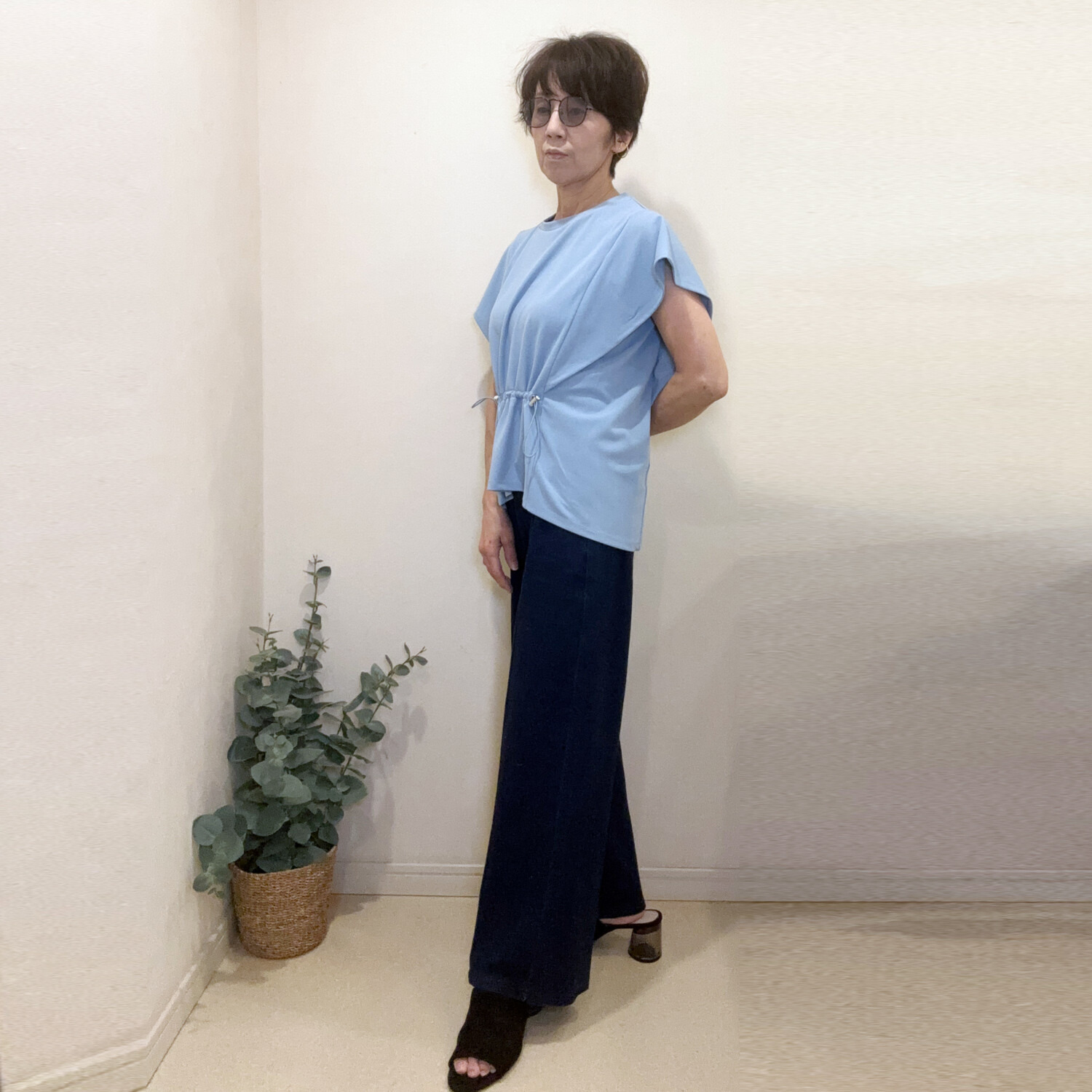 ラフレス フロントドロストトップス