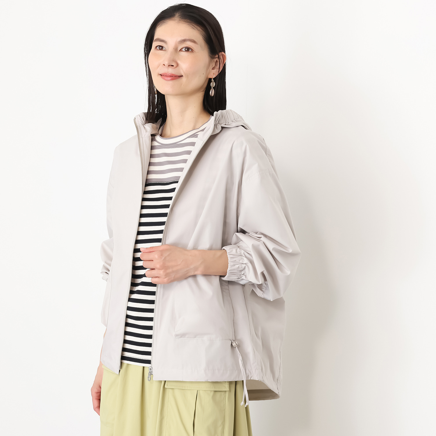 エムズ　スタイル ソフトタイプライター ギャザーリングアクセント 大人ブルゾン