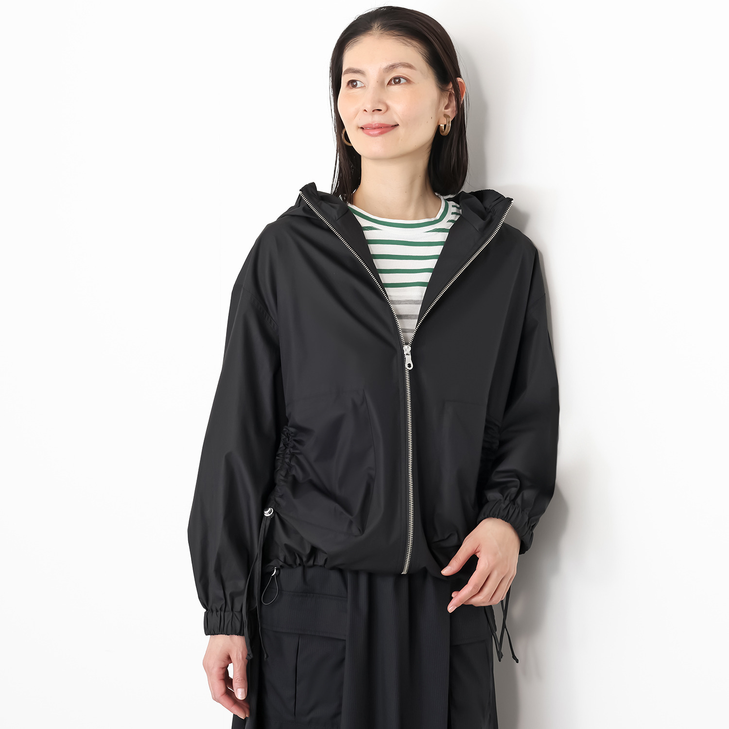 エムズ　スタイル ソフトタイプライター ギャザーリングアクセント 大人ブルゾン