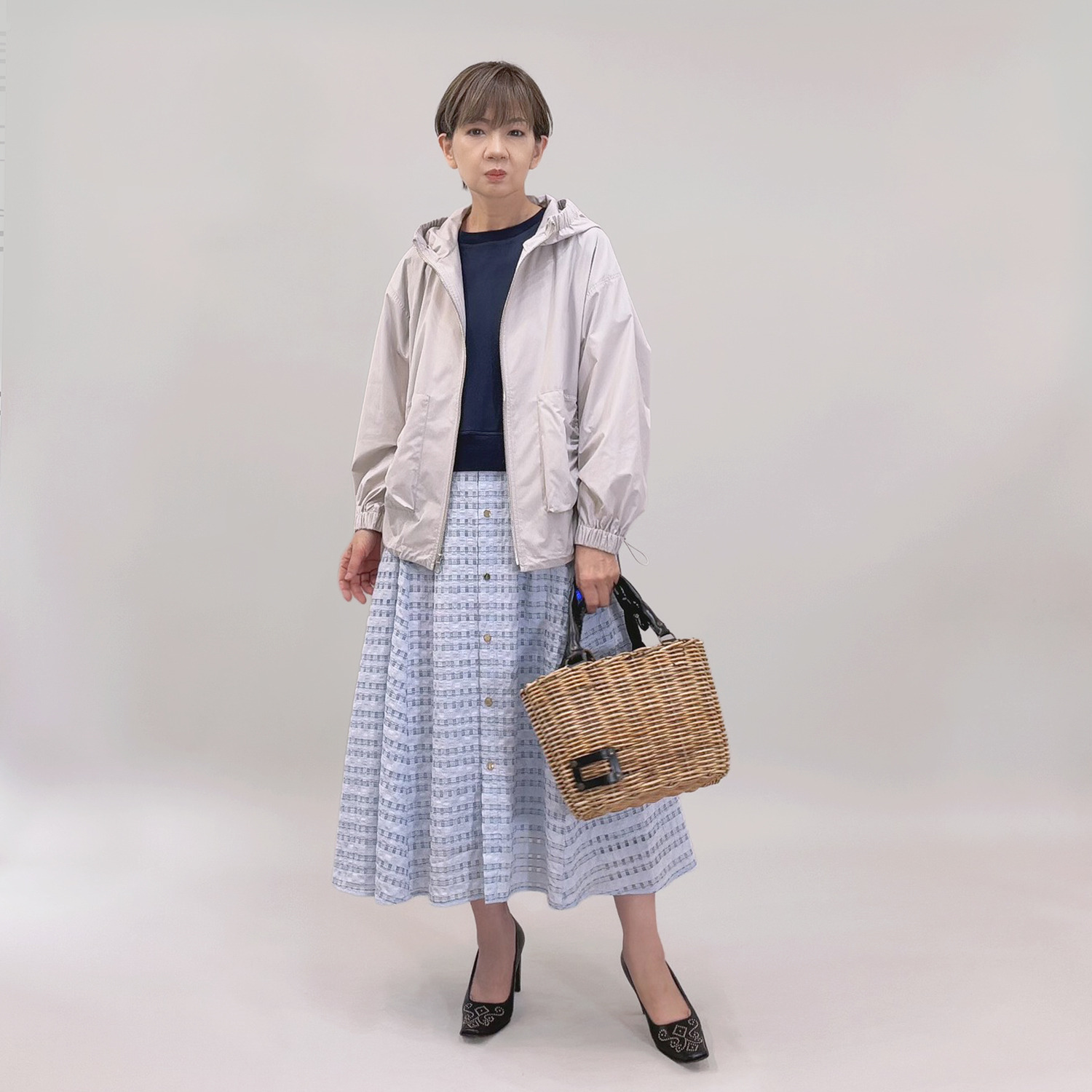 エムズ　スタイル ソフトタイプライター ギャザーリングアクセント 大人ブルゾン