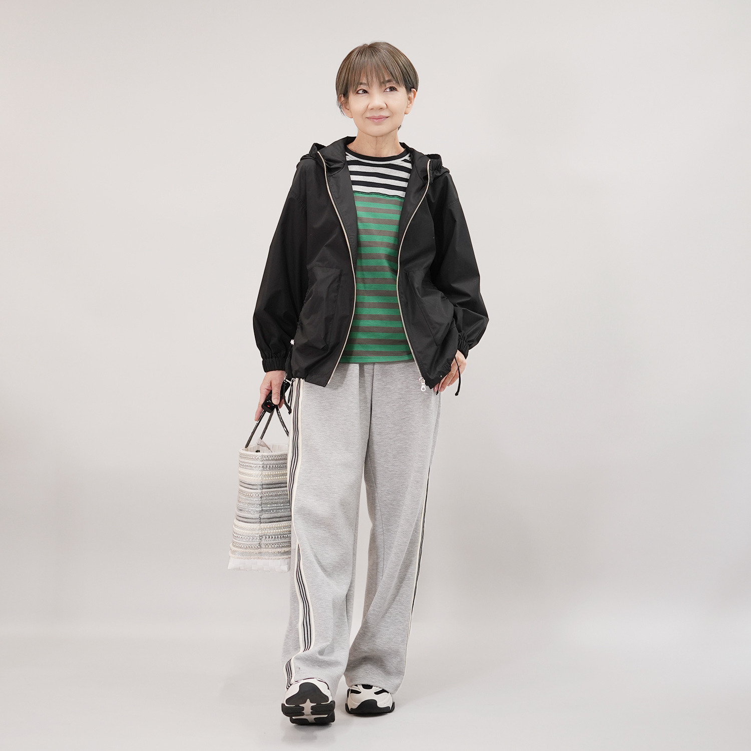 エムズ　スタイル ソフトタイプライター ギャザーリングアクセント 大人ブルゾン