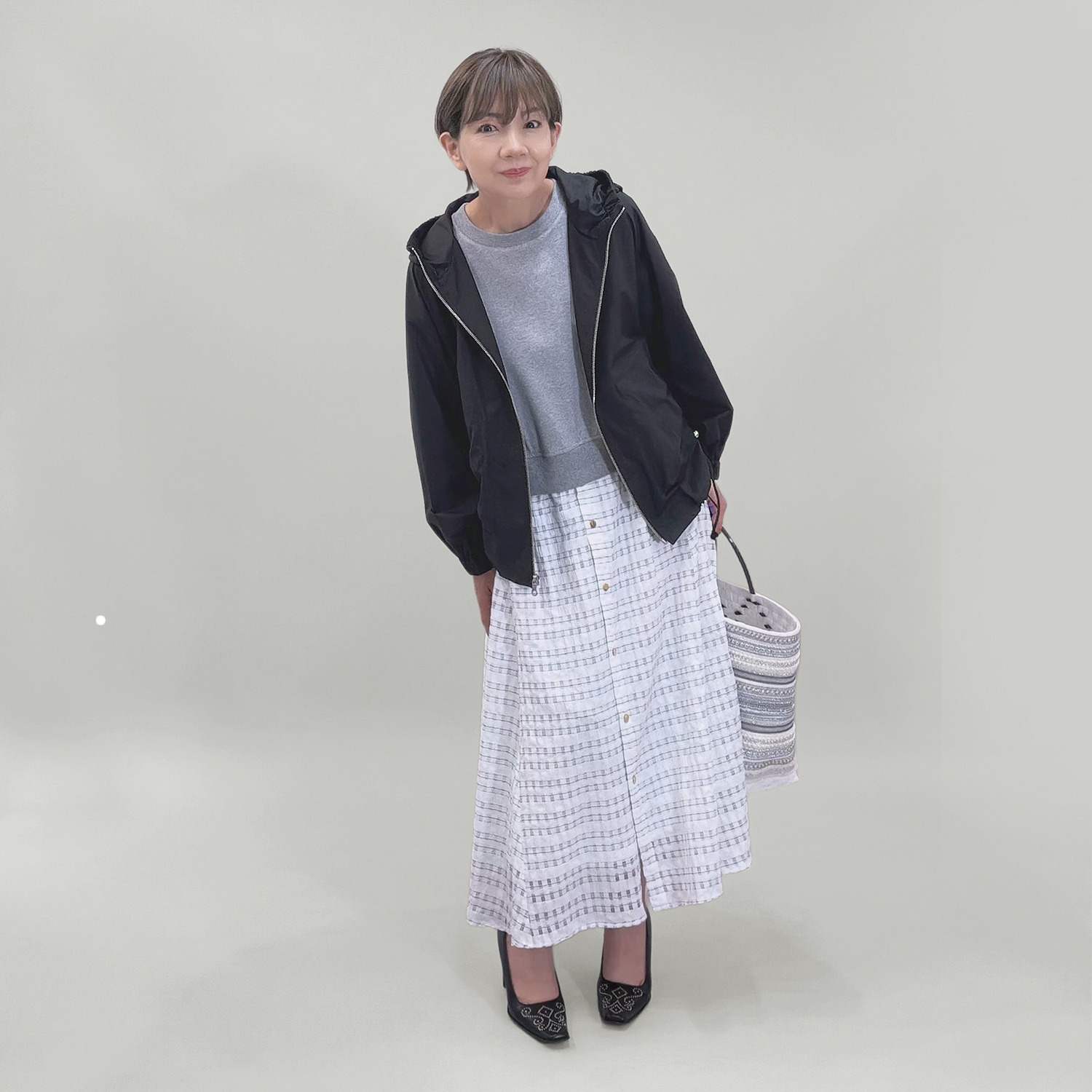 エムズ　スタイル ソフトタイプライター ギャザーリングアクセント 大人ブルゾン