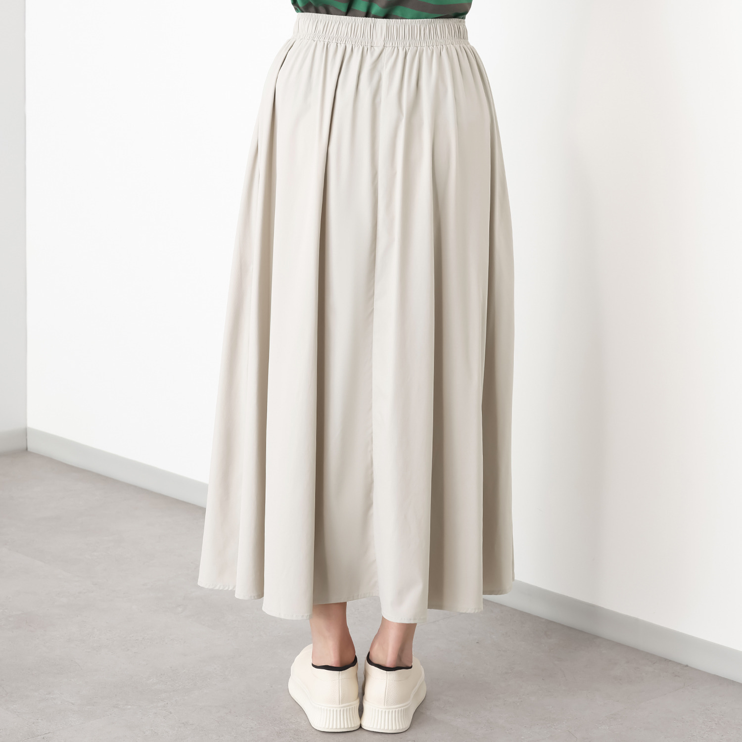 エムズ　スタイル シャドーストライプ カーゴポケットアクセント サイドドロスト フレアースカート