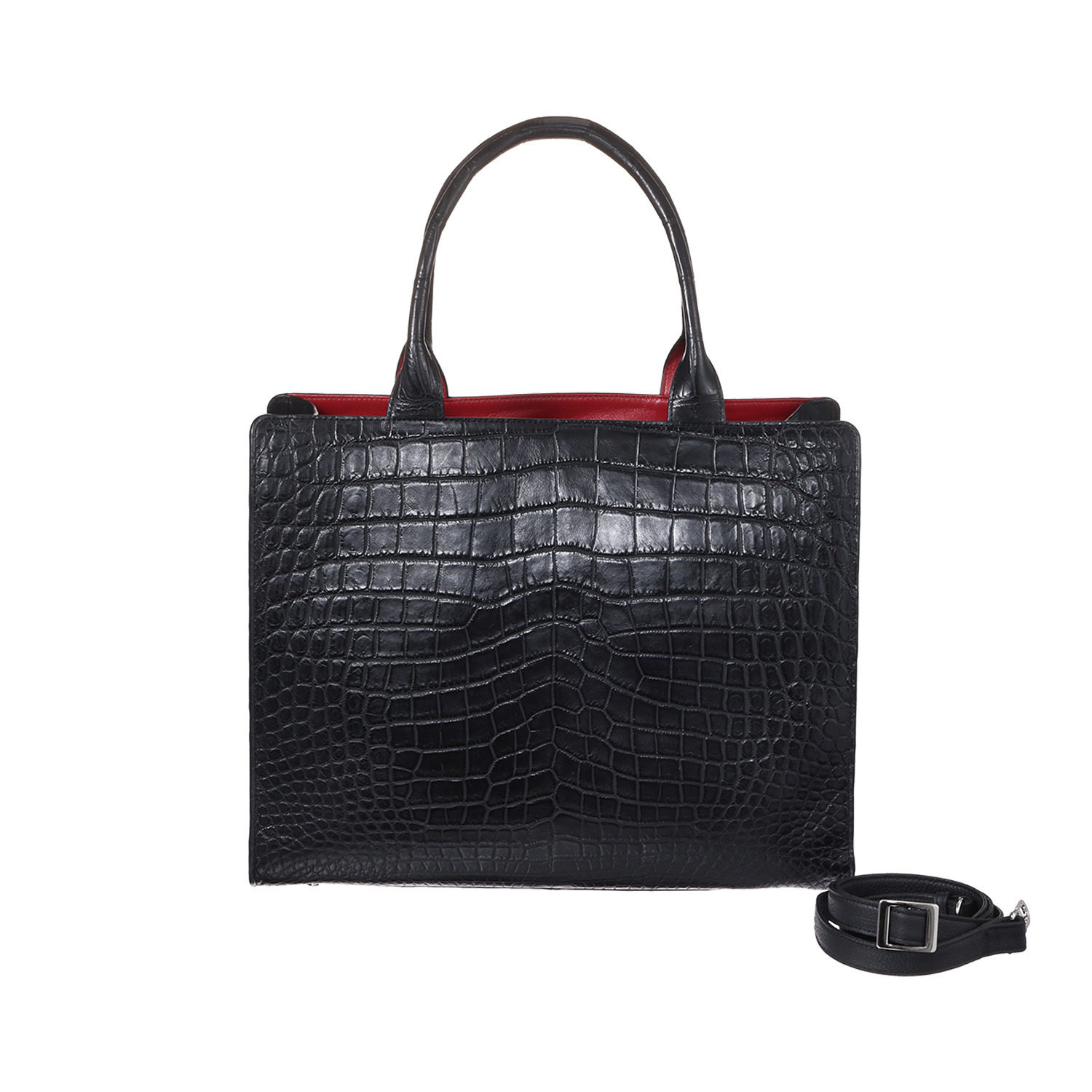 アルムコ マットクロコダイル ２ウェイ ビッグトートバッグ