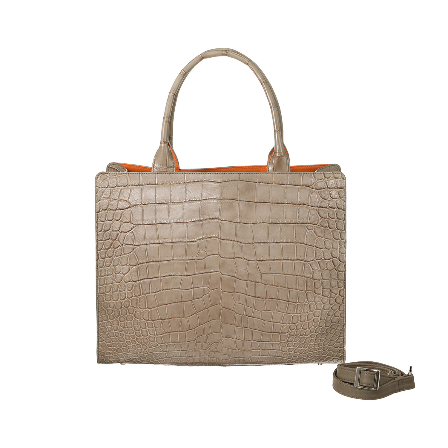アルムコ マットクロコダイル ２ウェイ ビッグトートバッグ