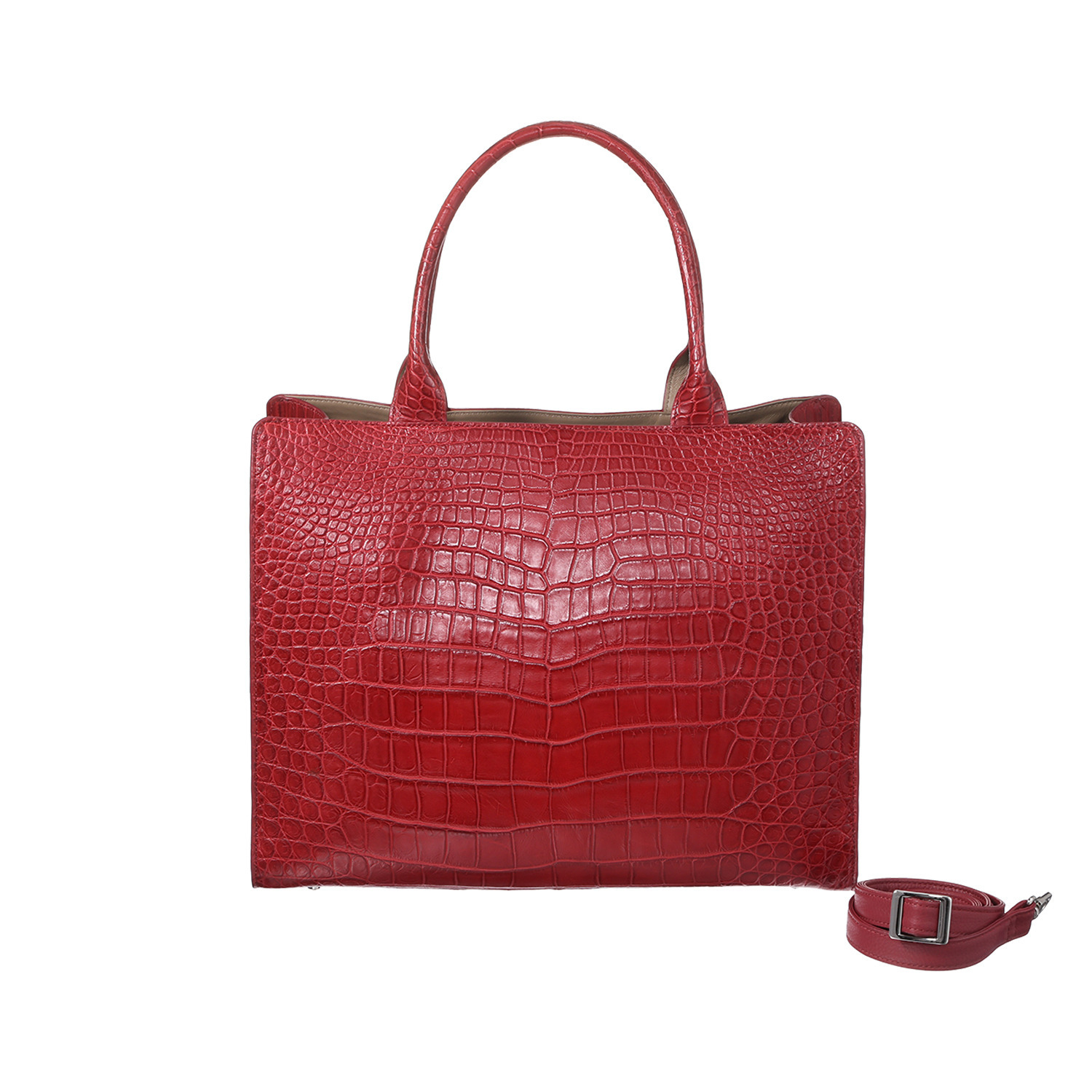 アルムコ マットクロコダイル ２ウェイ ビッグトートバッグ