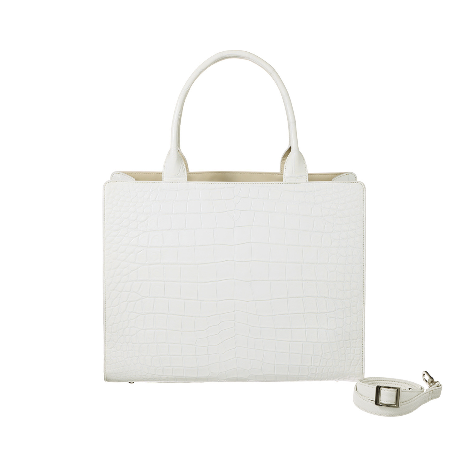 アルムコ マットクロコダイル ２ウェイ ビッグトートバッグ