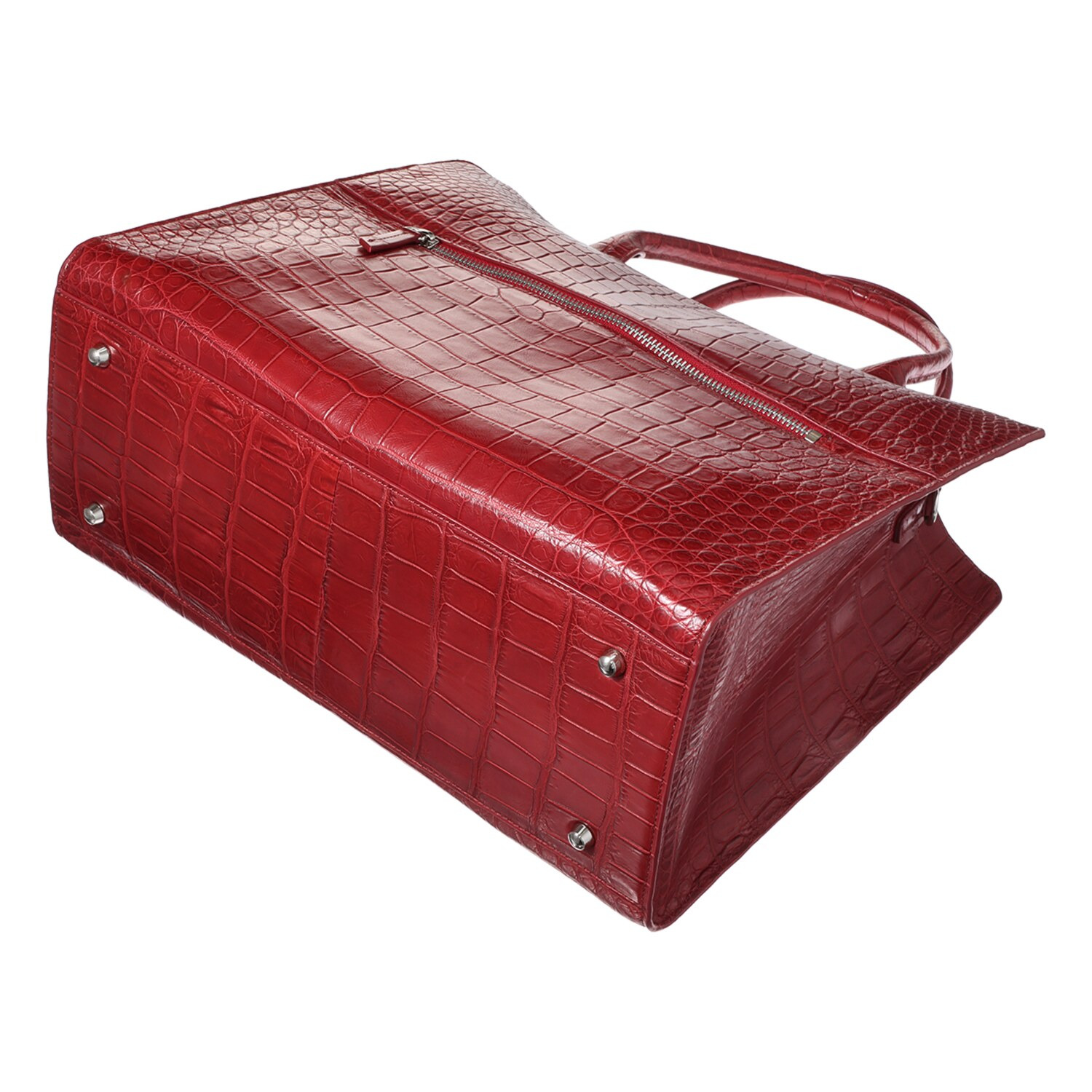 アルムコ マットクロコダイル ２ウェイ ビッグトートバッグ