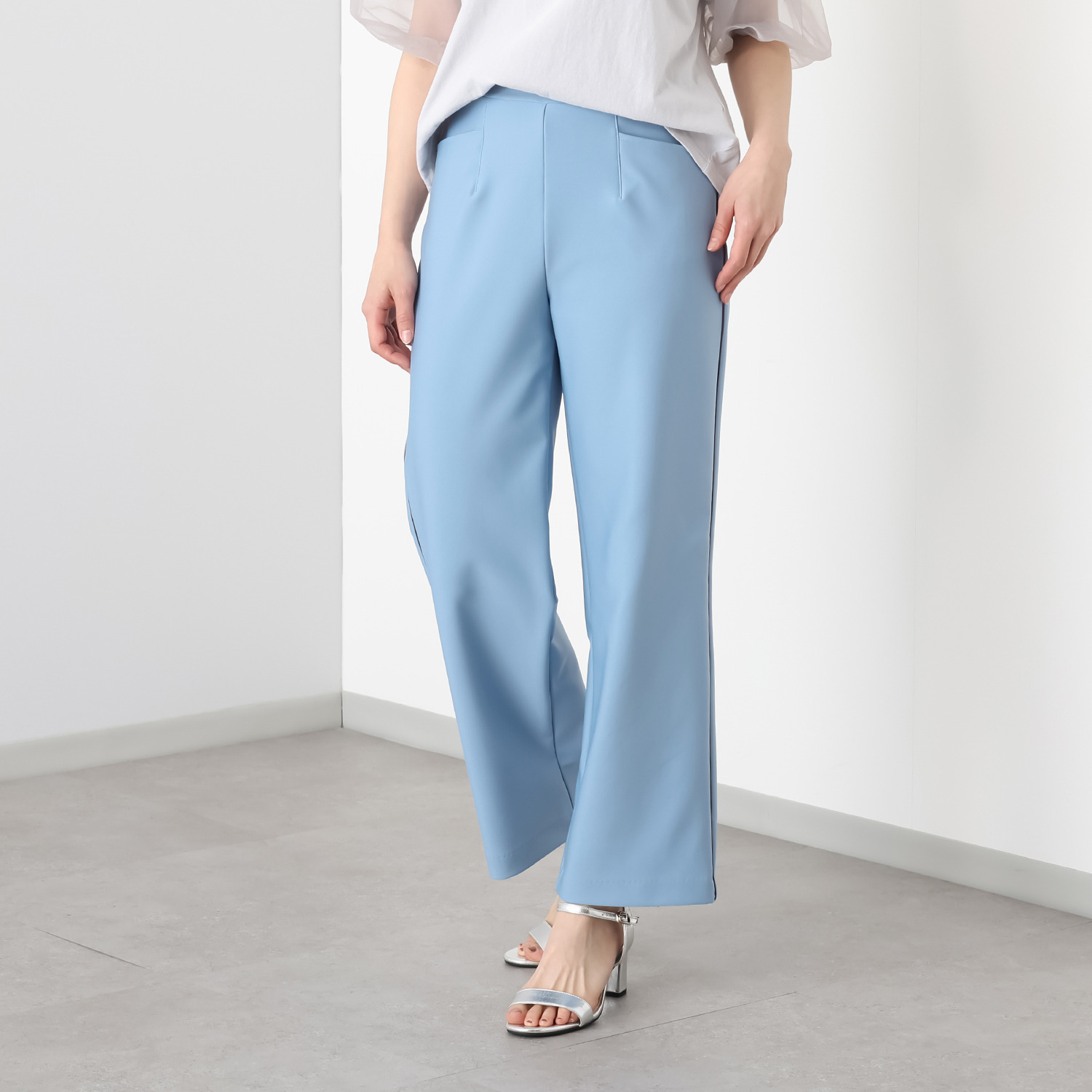 ピーツー え！？はいてないみたい？ エンジェルテンションＲ パイピングアクセント ストレートパンツ