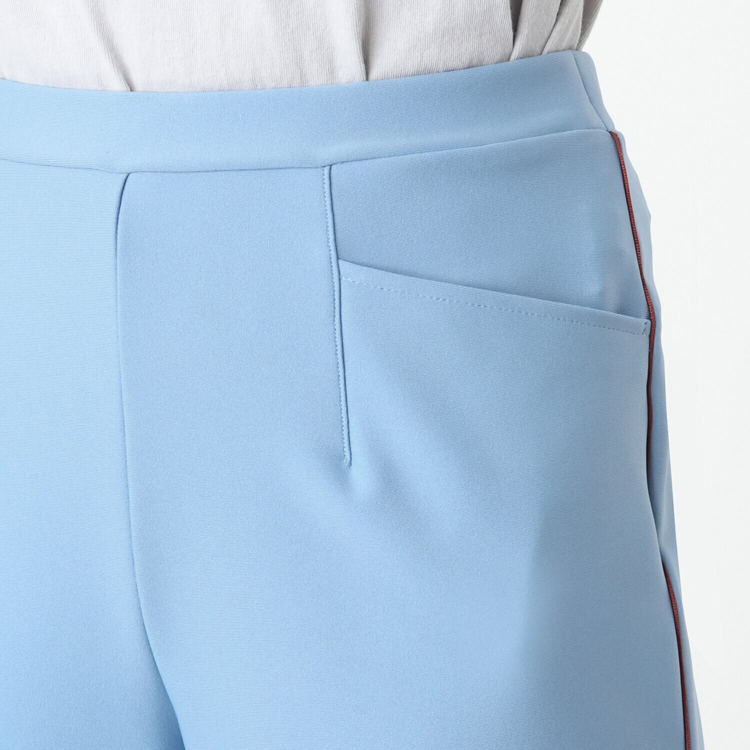 ピーツー え！？はいてないみたい？ エンジェルテンションＲ パイピングアクセント ストレートパンツ