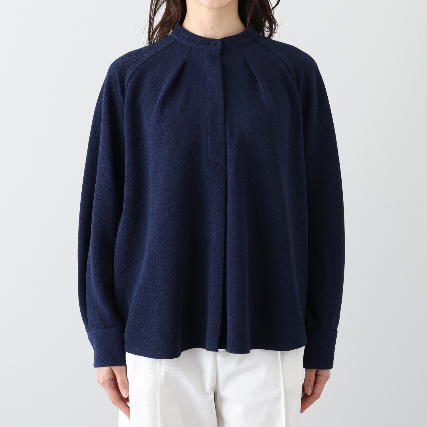 イロプライム バンドカラー ジャージー素材 プルオーバー