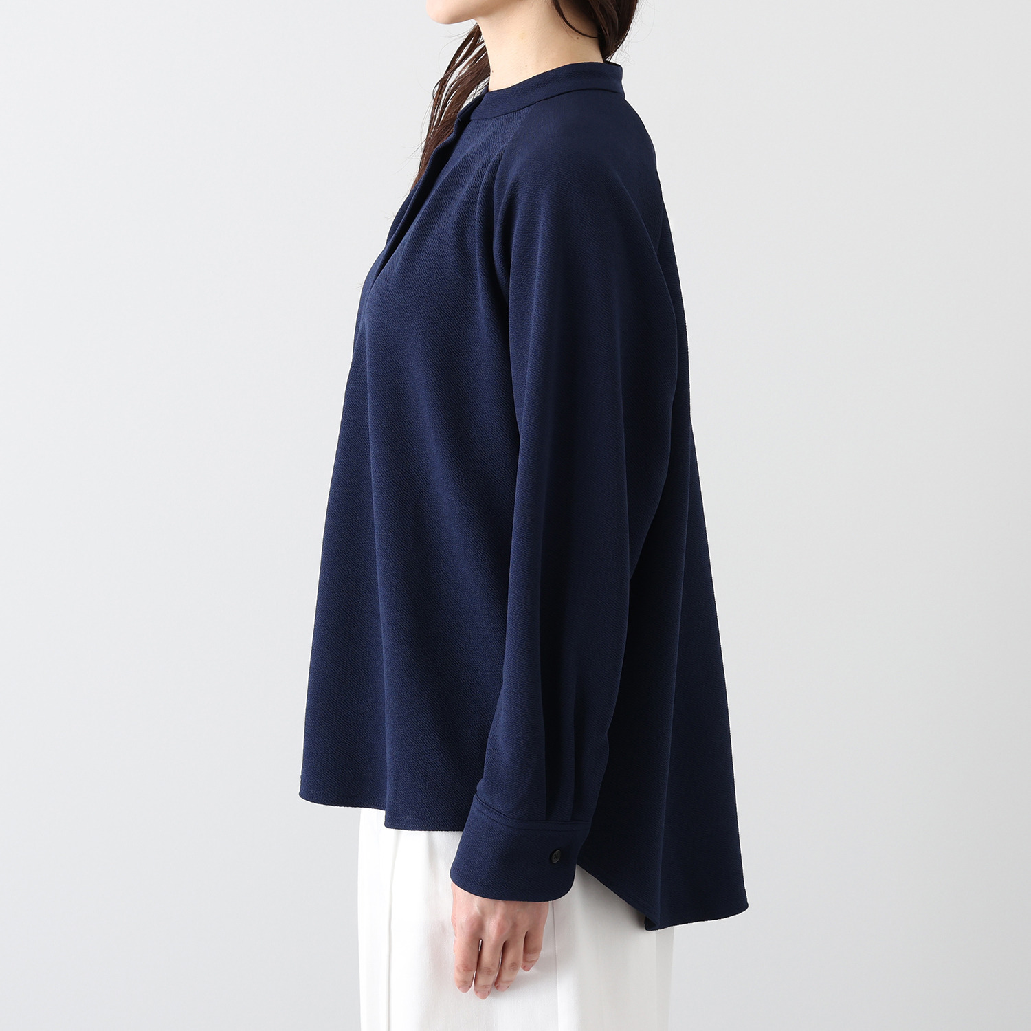 イロプライム バンドカラー ジャージー素材 プルオーバー