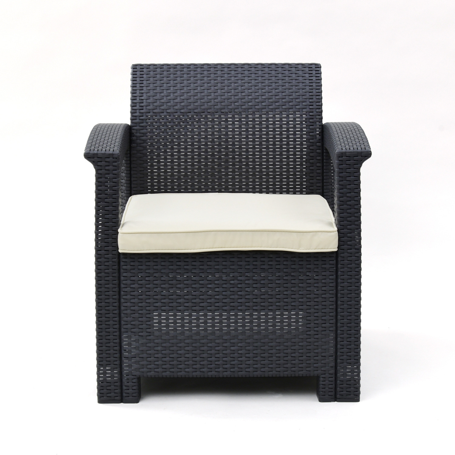 お庭が ガーデンリゾートに！ 簡単組み立てで、 快適な座り心地に こだわった ガーデンテーブル ３点セット　ウブドゥ