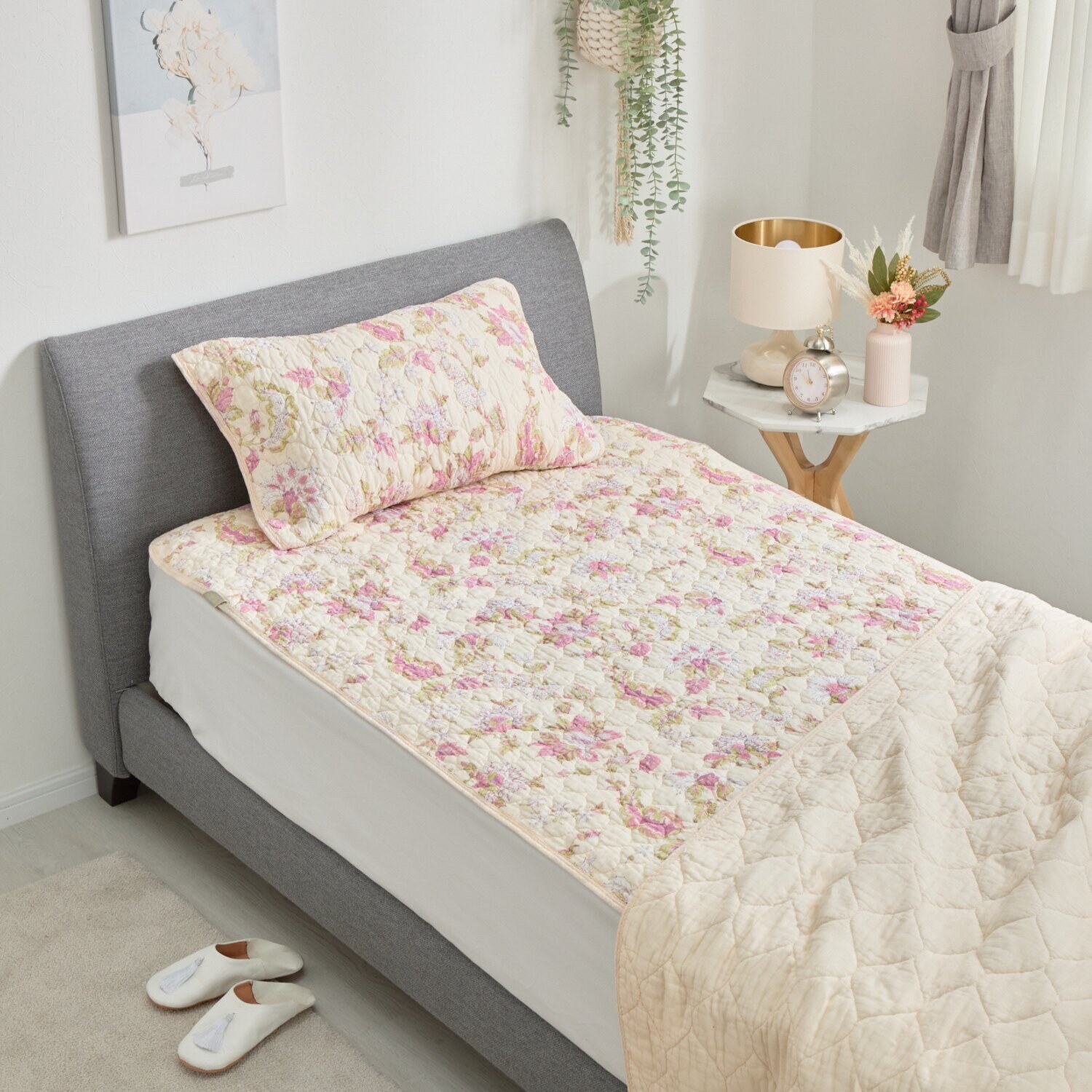 ｎｉｓｈｉｋａｗａ オールコットン 抗菌　リバーシブル やわらか水洗い敷きパッド ＜シングル＞