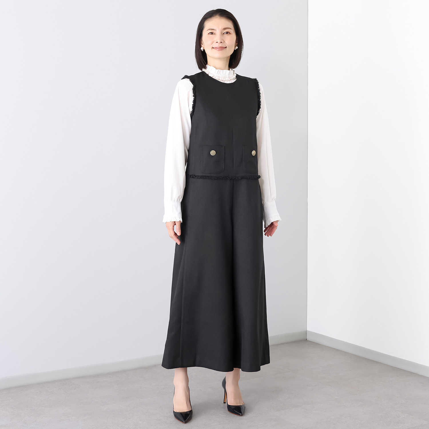 プリモヴァローレ ツイード オールインワン