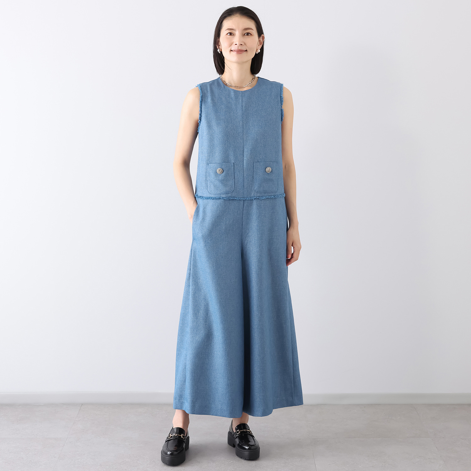 プリモヴァローレ ツイード オールインワン