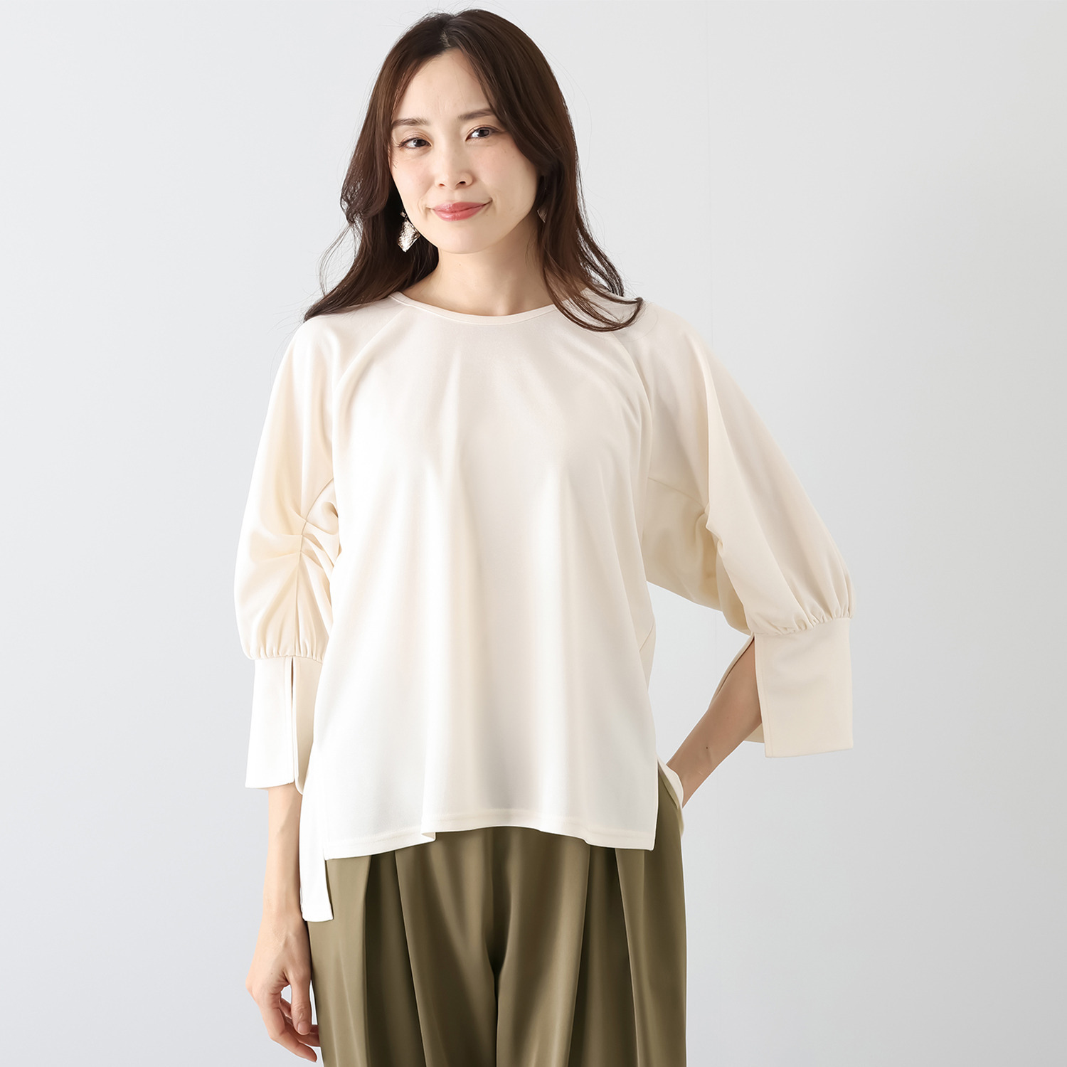 リラリー ジョーゼット 袖コンシャス ブラウス