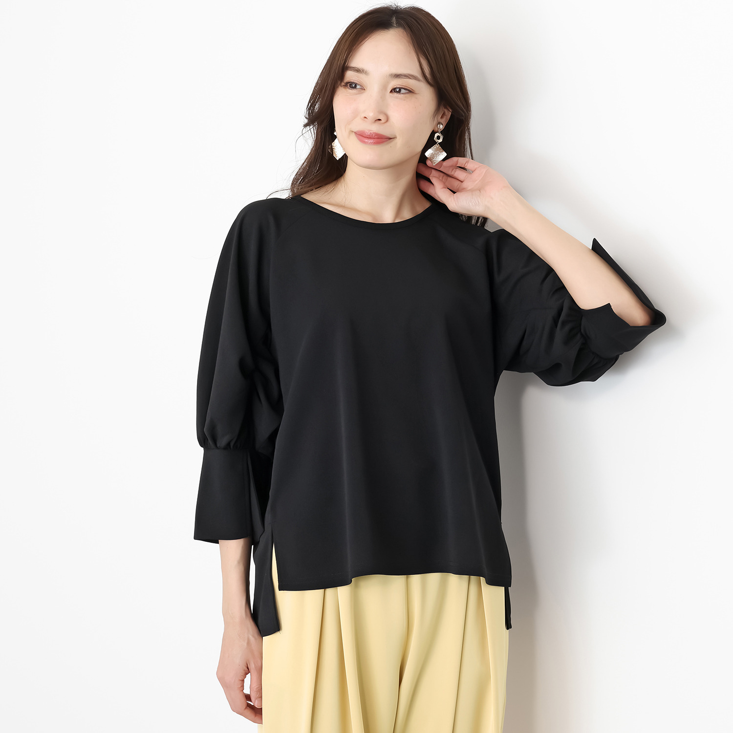 リラリー ジョーゼット 袖コンシャス ブラウス