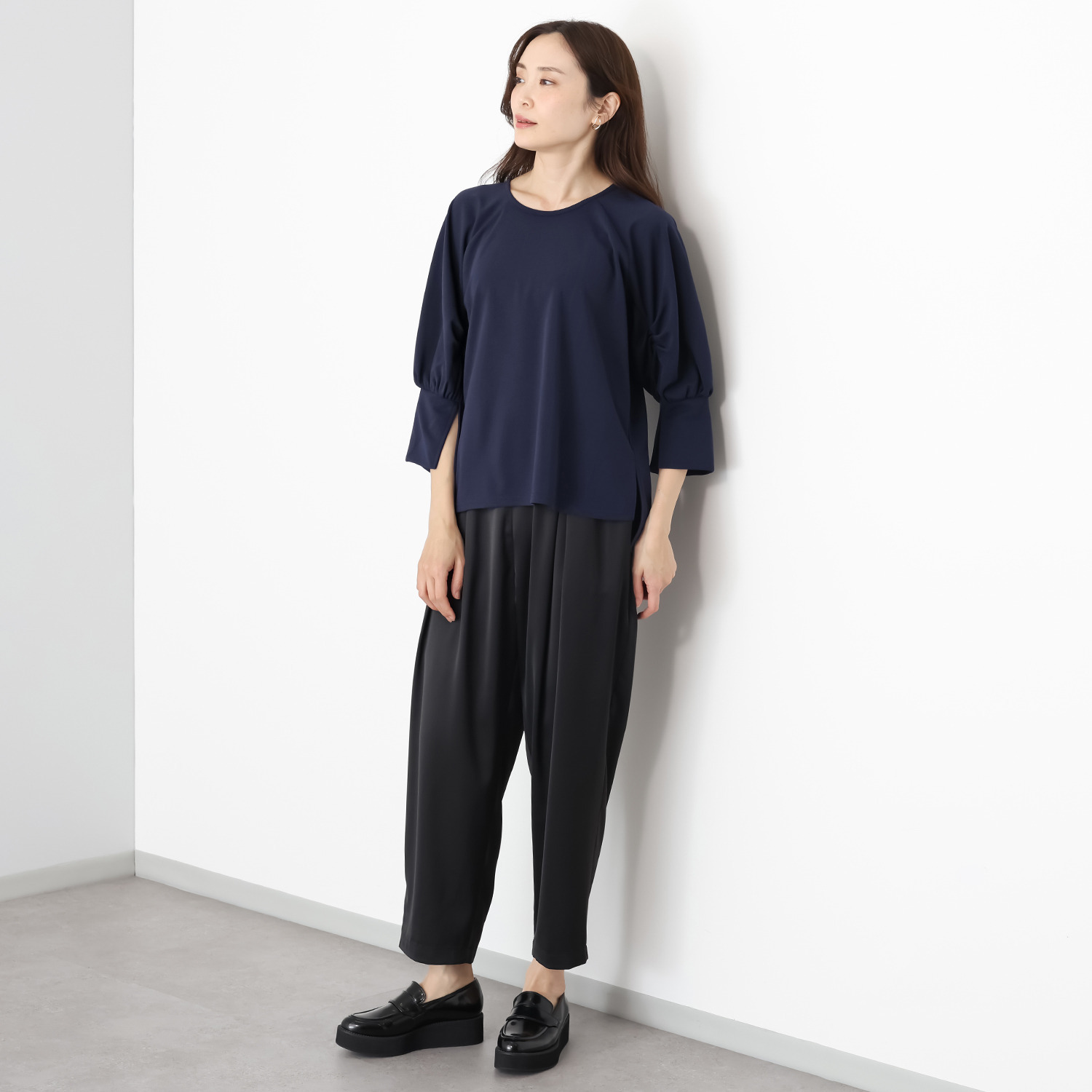 リラリー ジョーゼット 袖コンシャス ブラウス