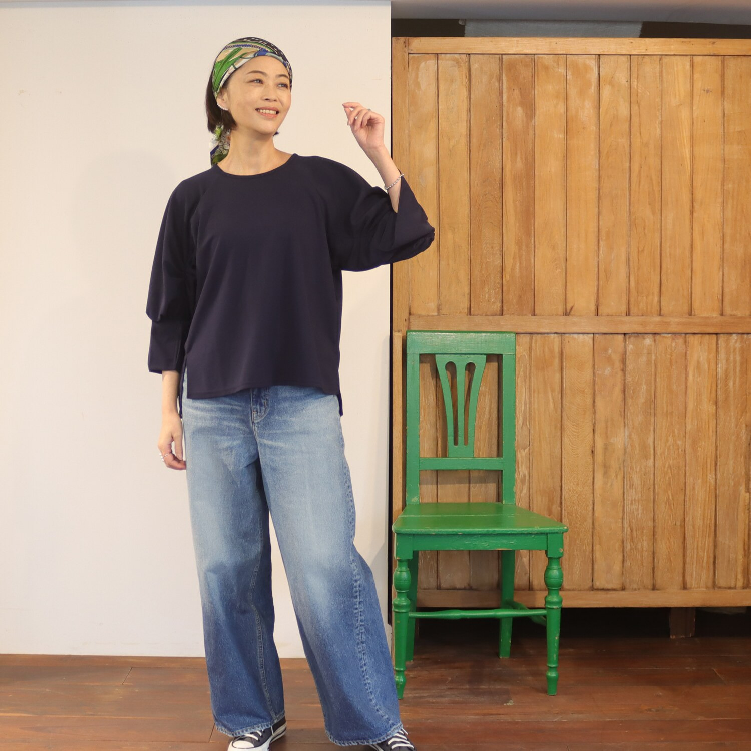 リラリー ジョーゼット 袖コンシャス ブラウス