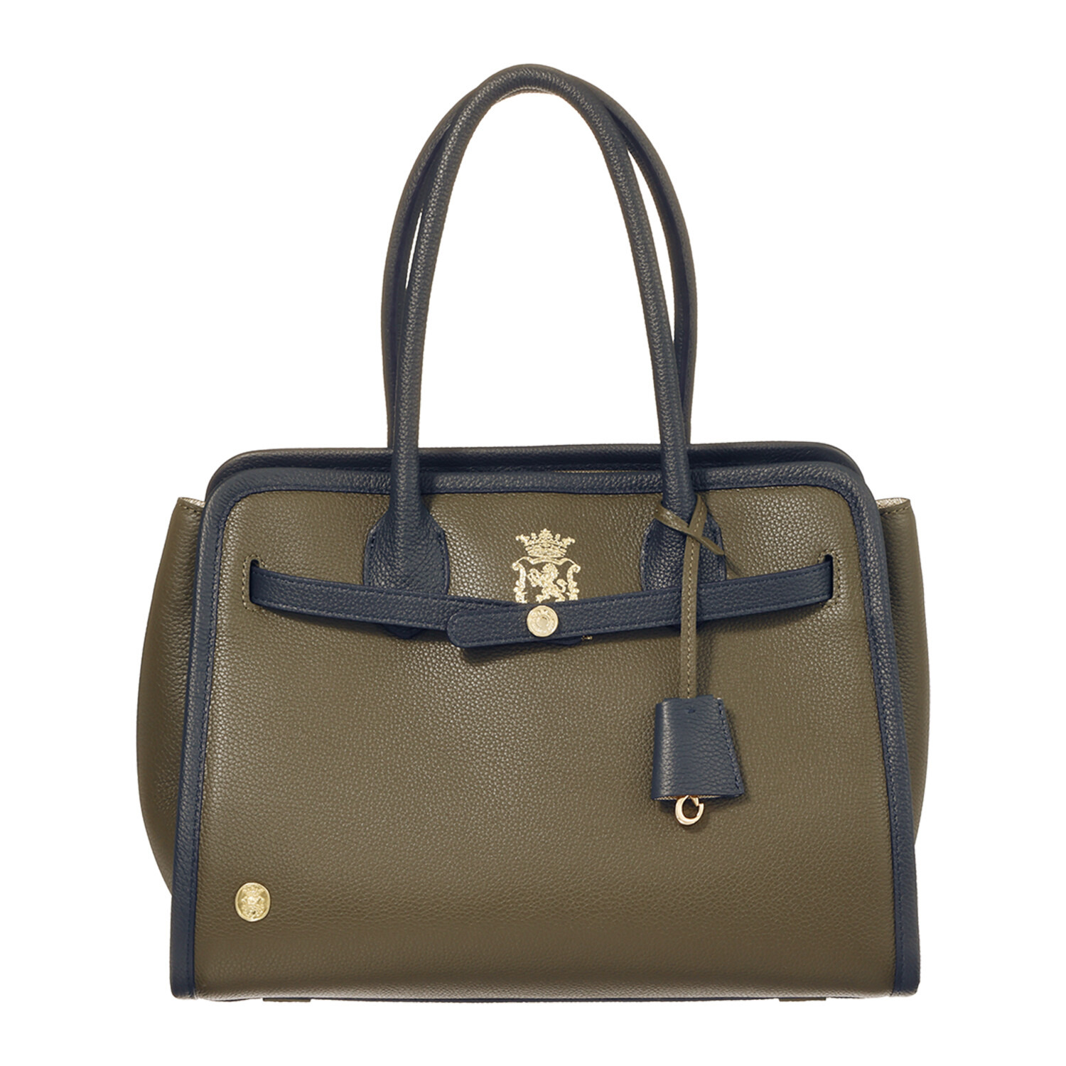 エーディーエムジェイ スパニッシュレザー バイカラートートバッグ