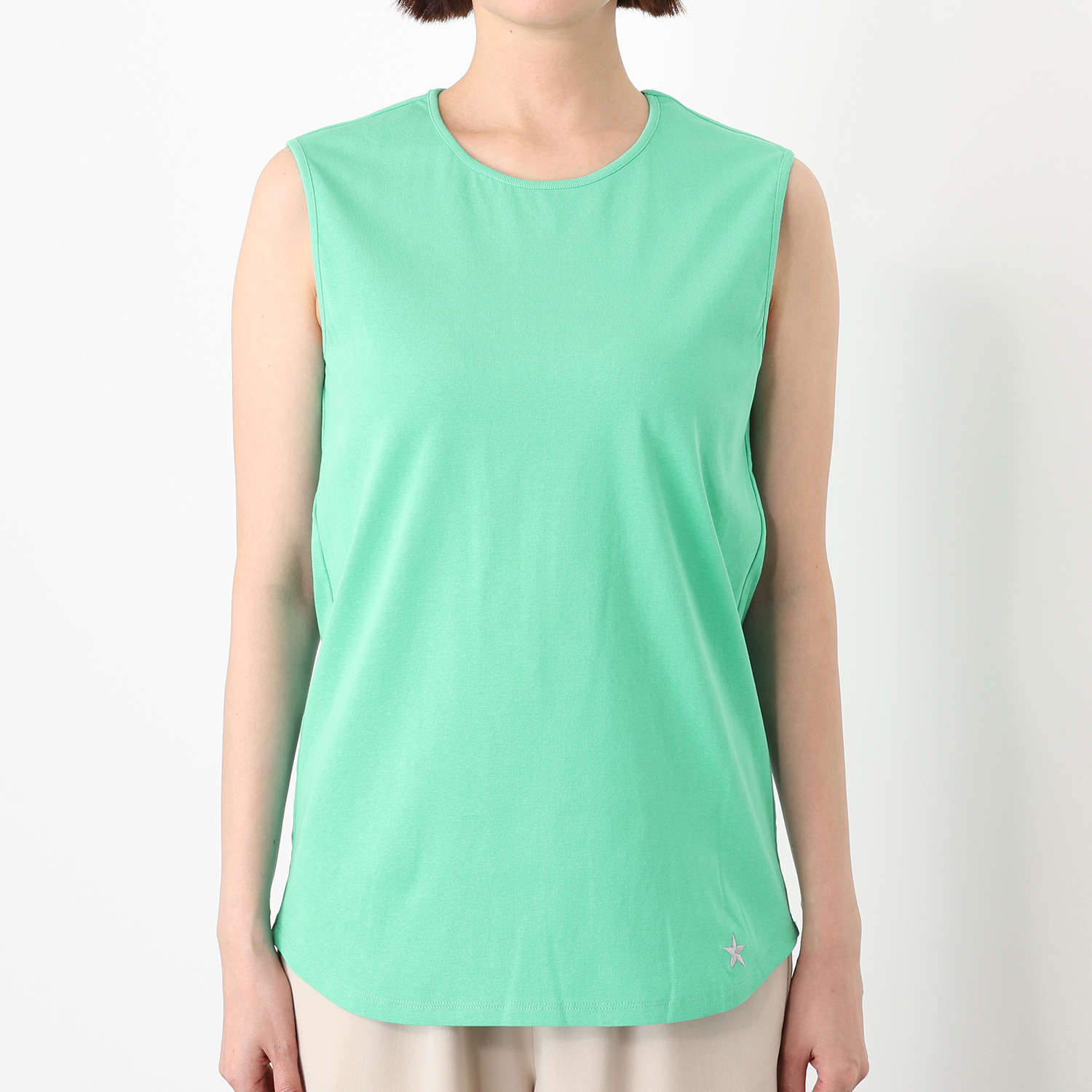 イシカワラボ★ヒトミ 星刺しゅうアクセント インナータンクトップ