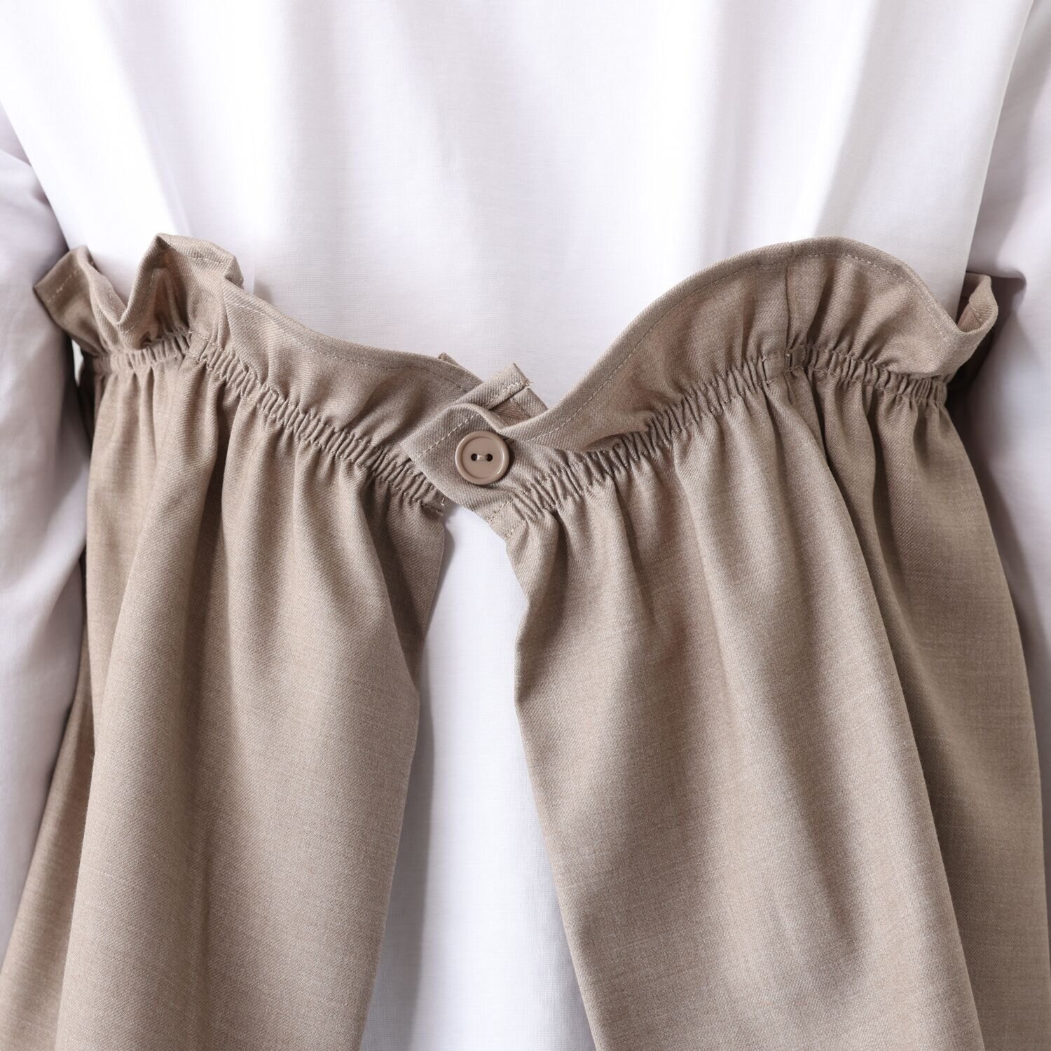 イシカワラボ★ヒトミ 薄地ポンチ ビスチェレイヤード風 デザインプルオーバー