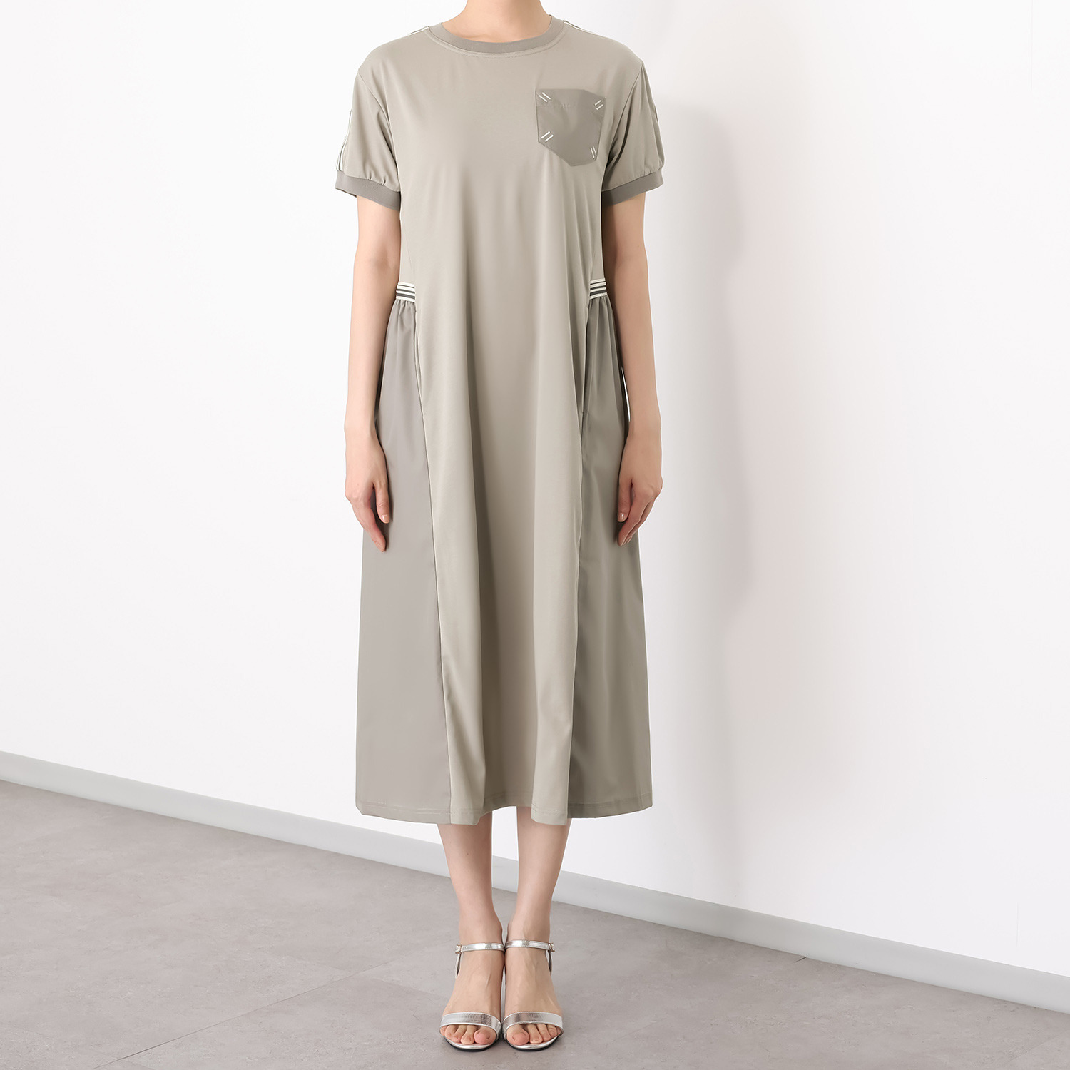 スタイル・ラヴィー 接触冷感 テープ＆ ポケットアクセント ガーリー＆スタイリッシュ ワンピース