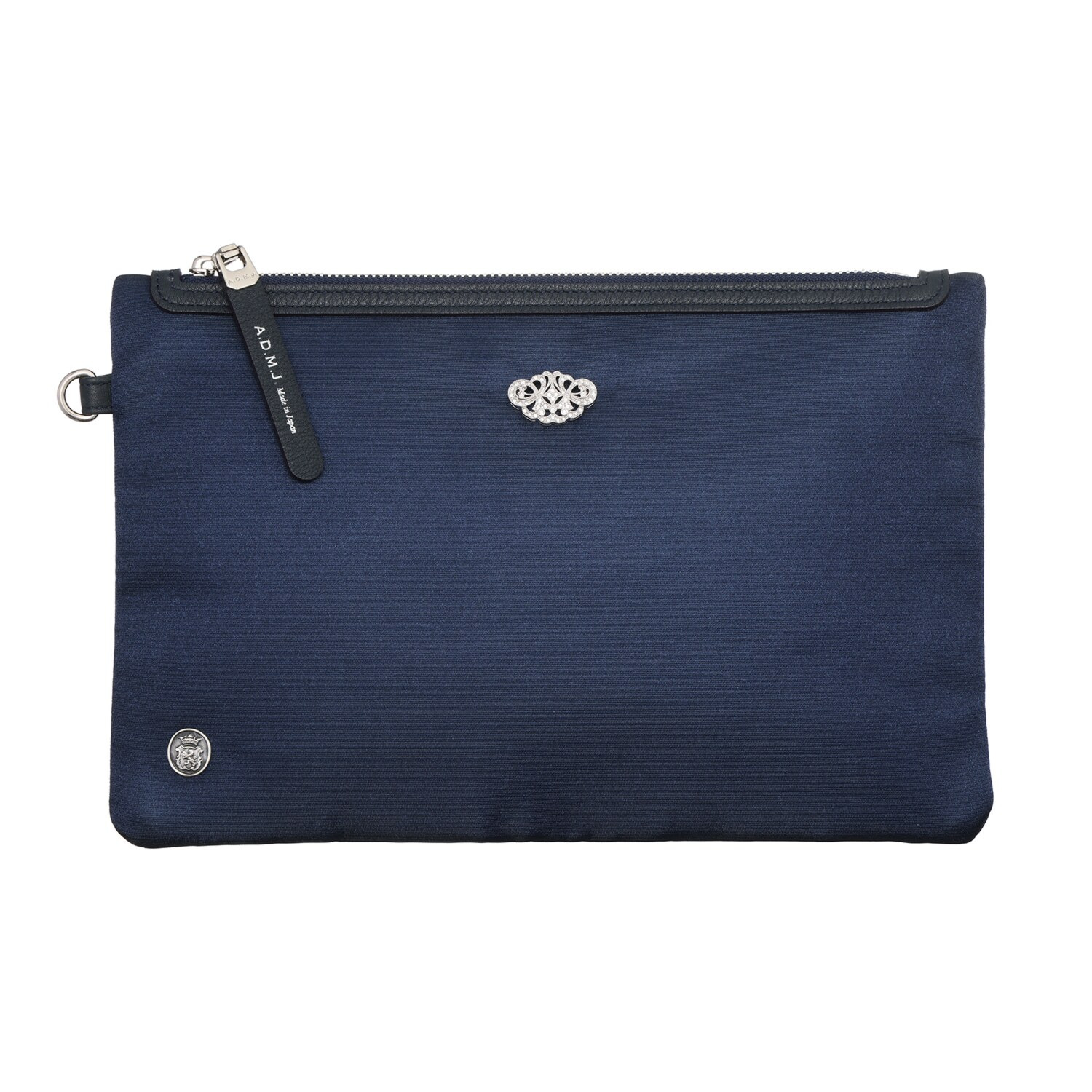 エーディーエムジェイ はっ水 ナイロンリュクス アールデコモティーフ クラッチポーチ