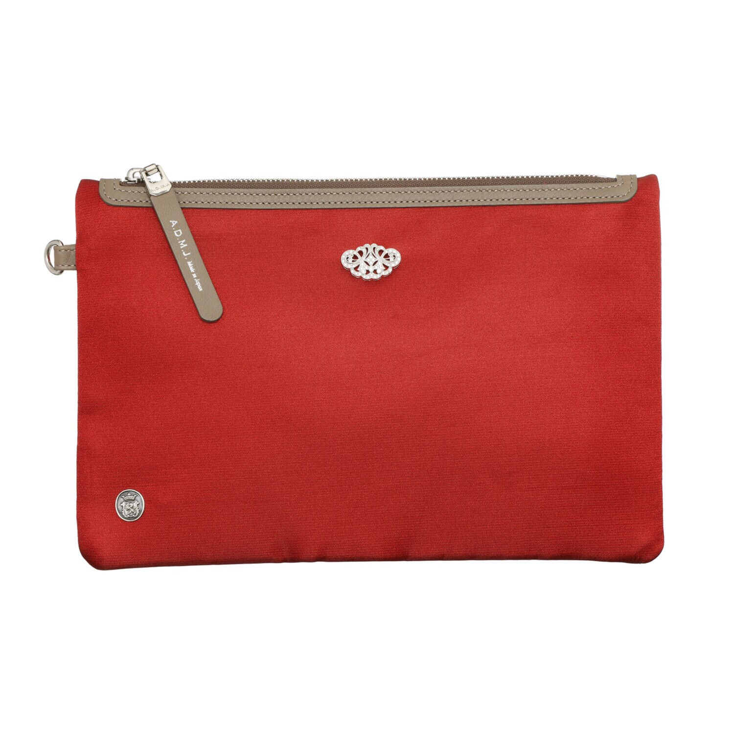 エーディーエムジェイ はっ水 ナイロンリュクス アールデコモティーフ クラッチポーチ