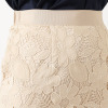 クリス・セリーン フラワーモティーフ レーザーカット刺しゅう ペンシルスカート