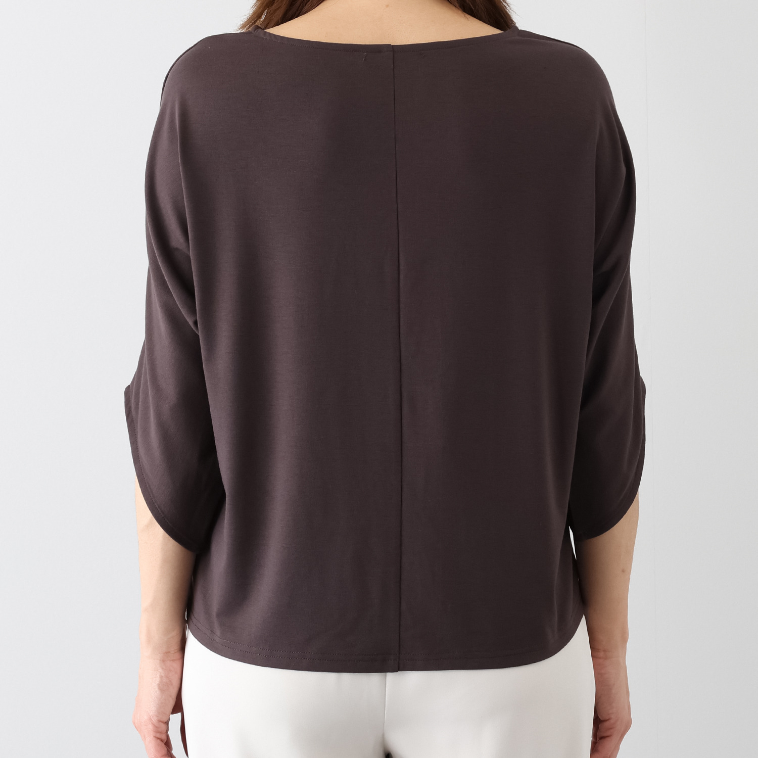 シルバーミントシュガー レース＆フィブリルツイル ブラウス風ベストと ドルマンスリーブ デザインプルオーバー アンサンブル