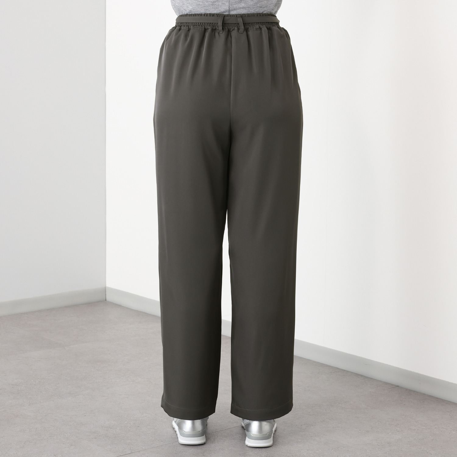 シルバーミントシュガー 共布ひも付 フィブリル合繊 ２タックパンツ