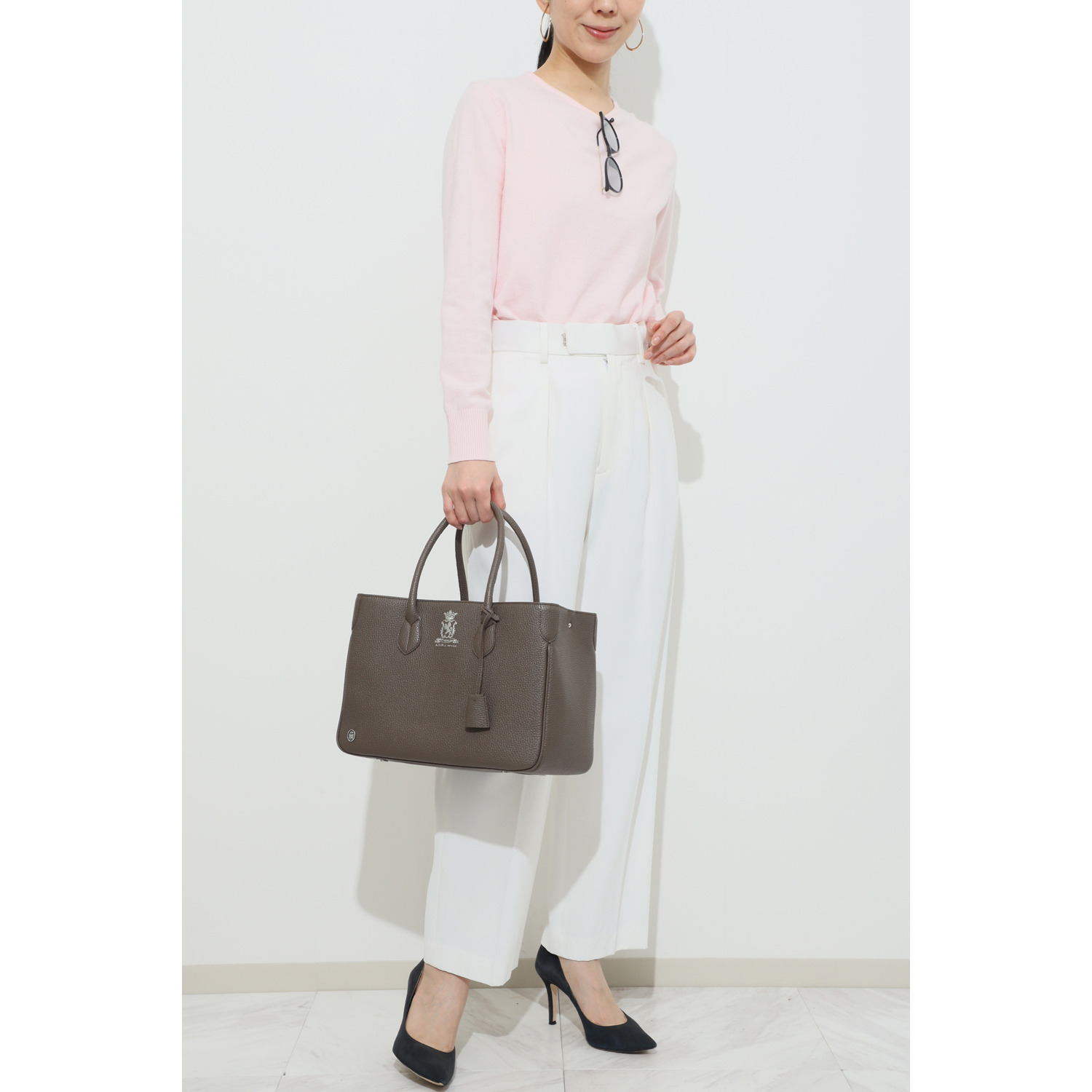 エーディーエムジェイ 牛革シュリンク型押し ＴＨＥ　ＡＤＭＪ 定番トートバッグ