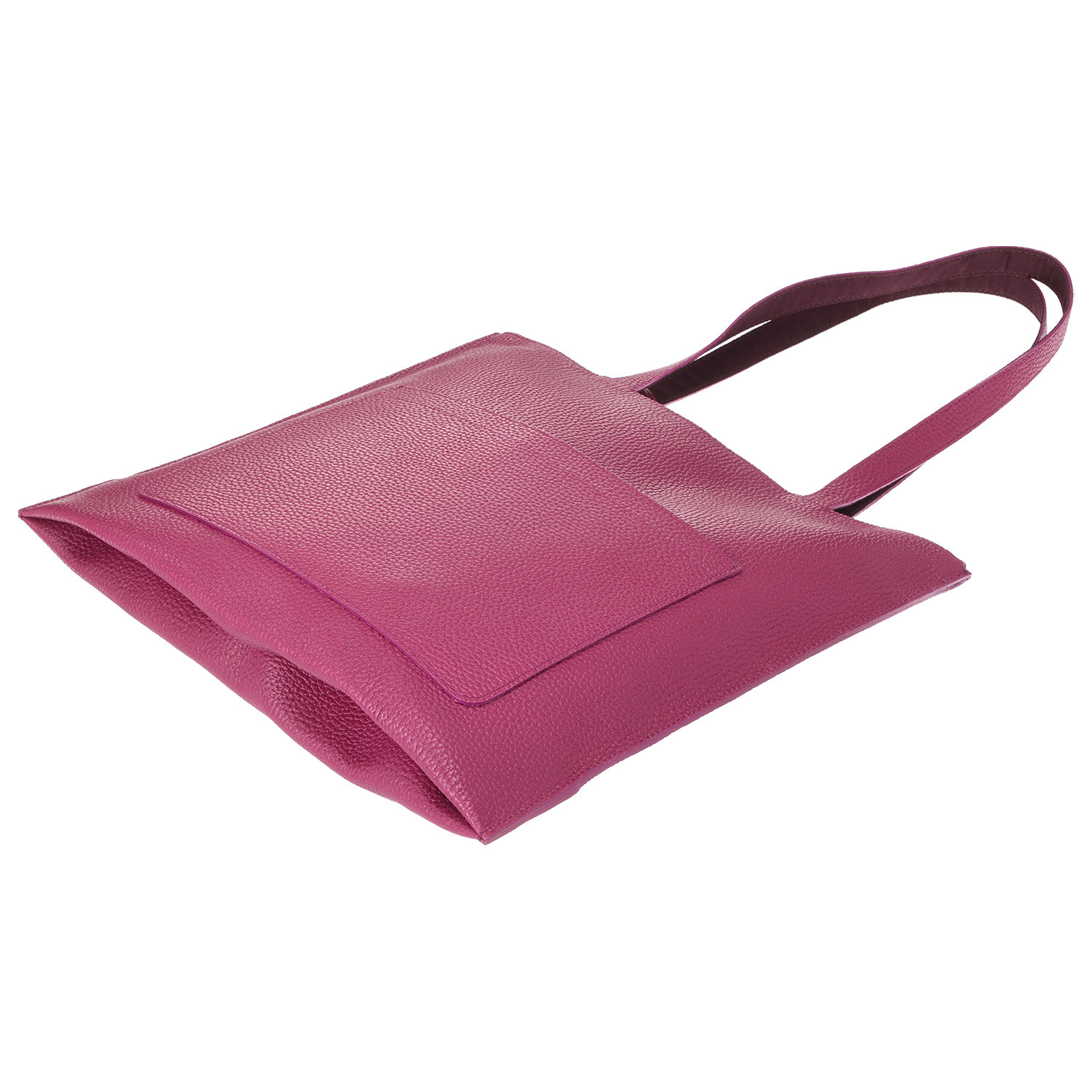 エーディーエムジェイ 牛革シュリンク型押し スリムショルダー トートバッグ＜Ｍ＞ 