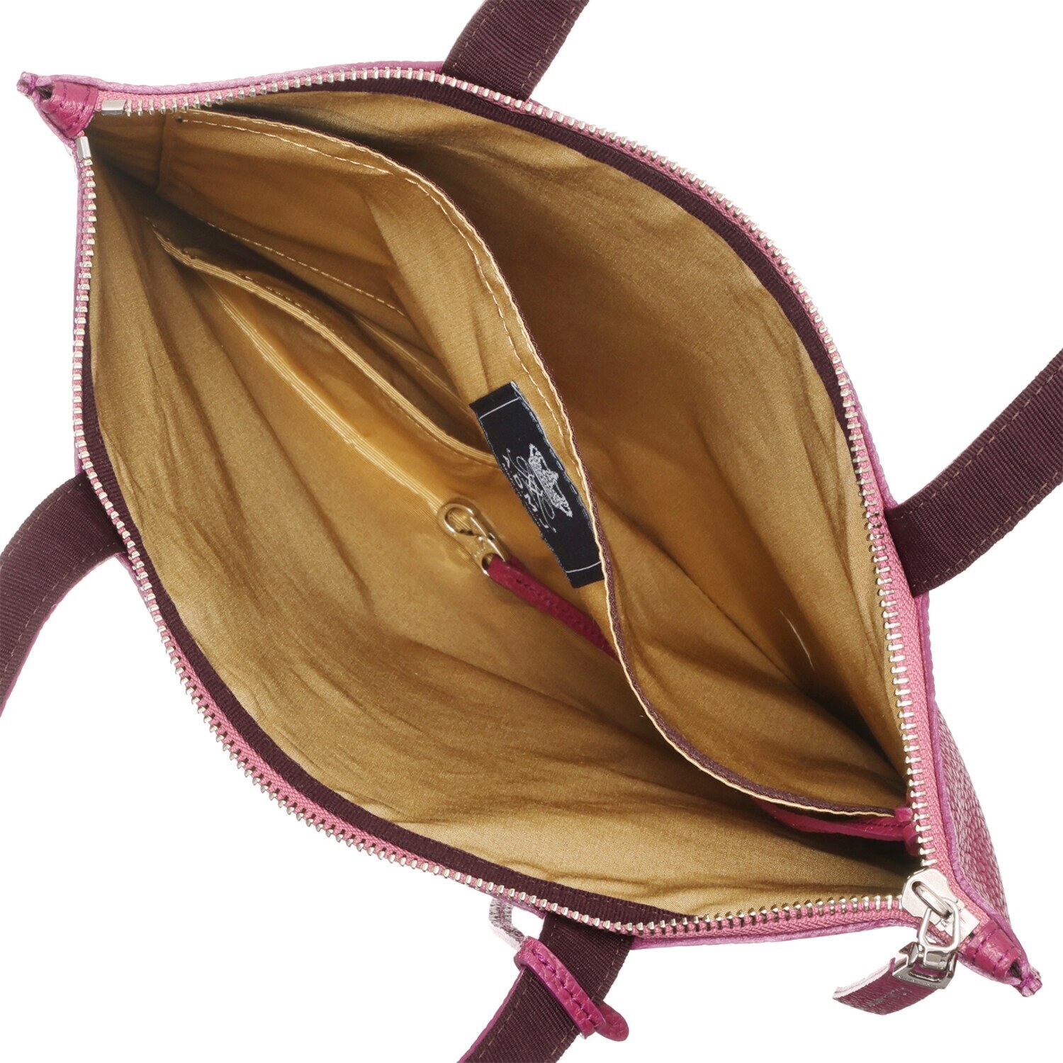 エーディーエムジェイ 牛革シュリンク型押し スリムショルダー トートバッグ＜Ｍ＞ 