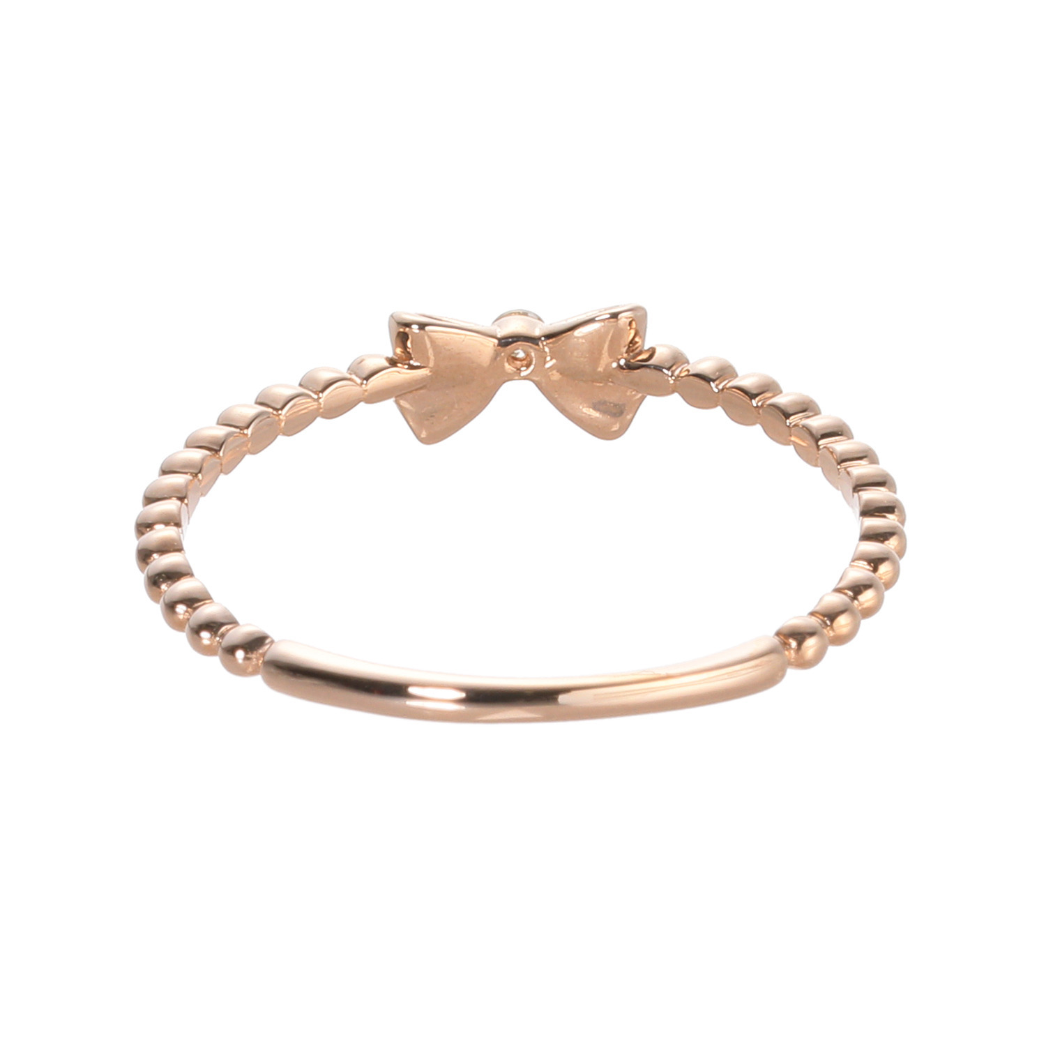 エムイー・ブリランテ １８Ｋローズゴールド ダイヤモンド リボンモティーフ リング