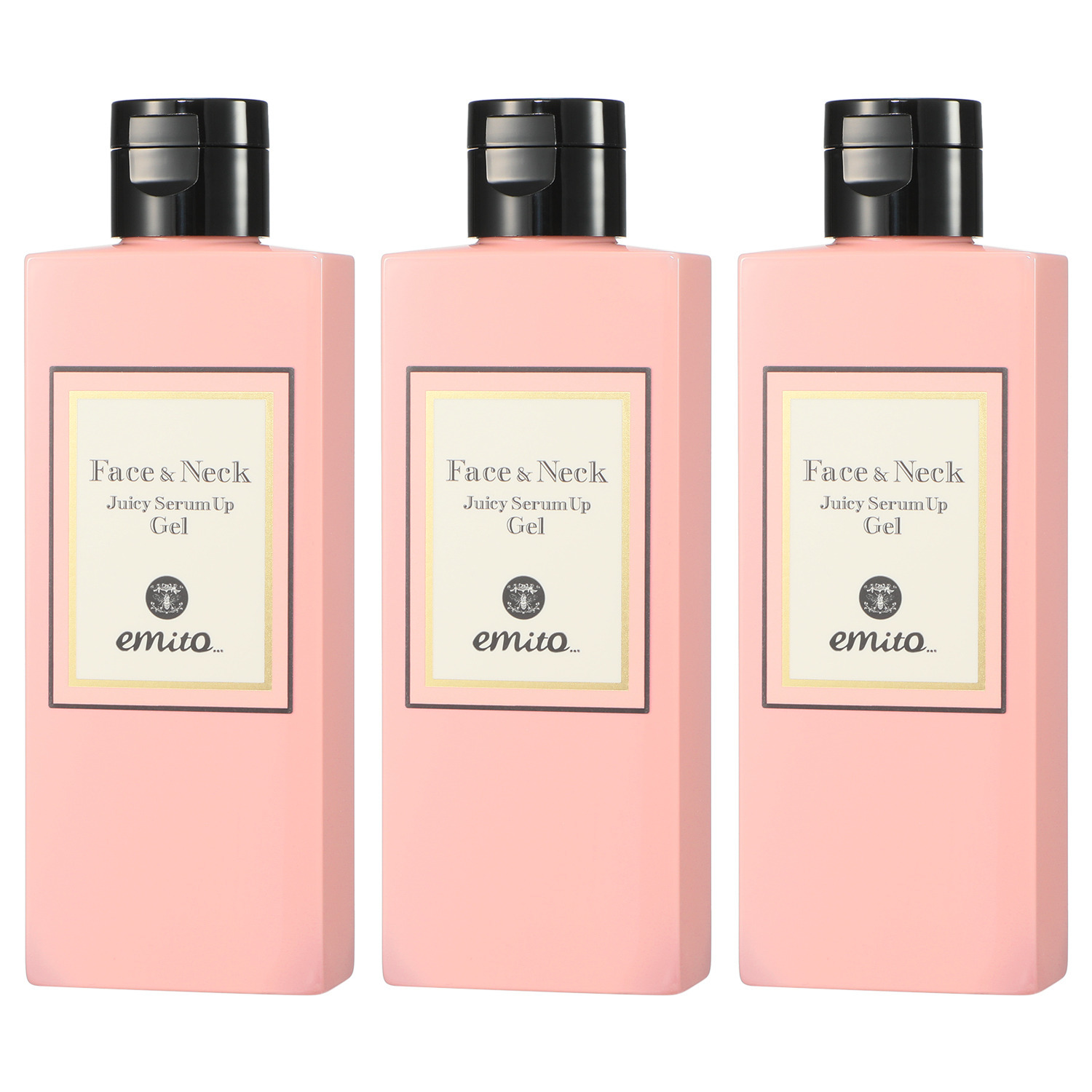 エミト 浸透にもこだわった 徹底保湿ケア フェイス＆ネック ジューシーセラムアップ ジェル ３本セット