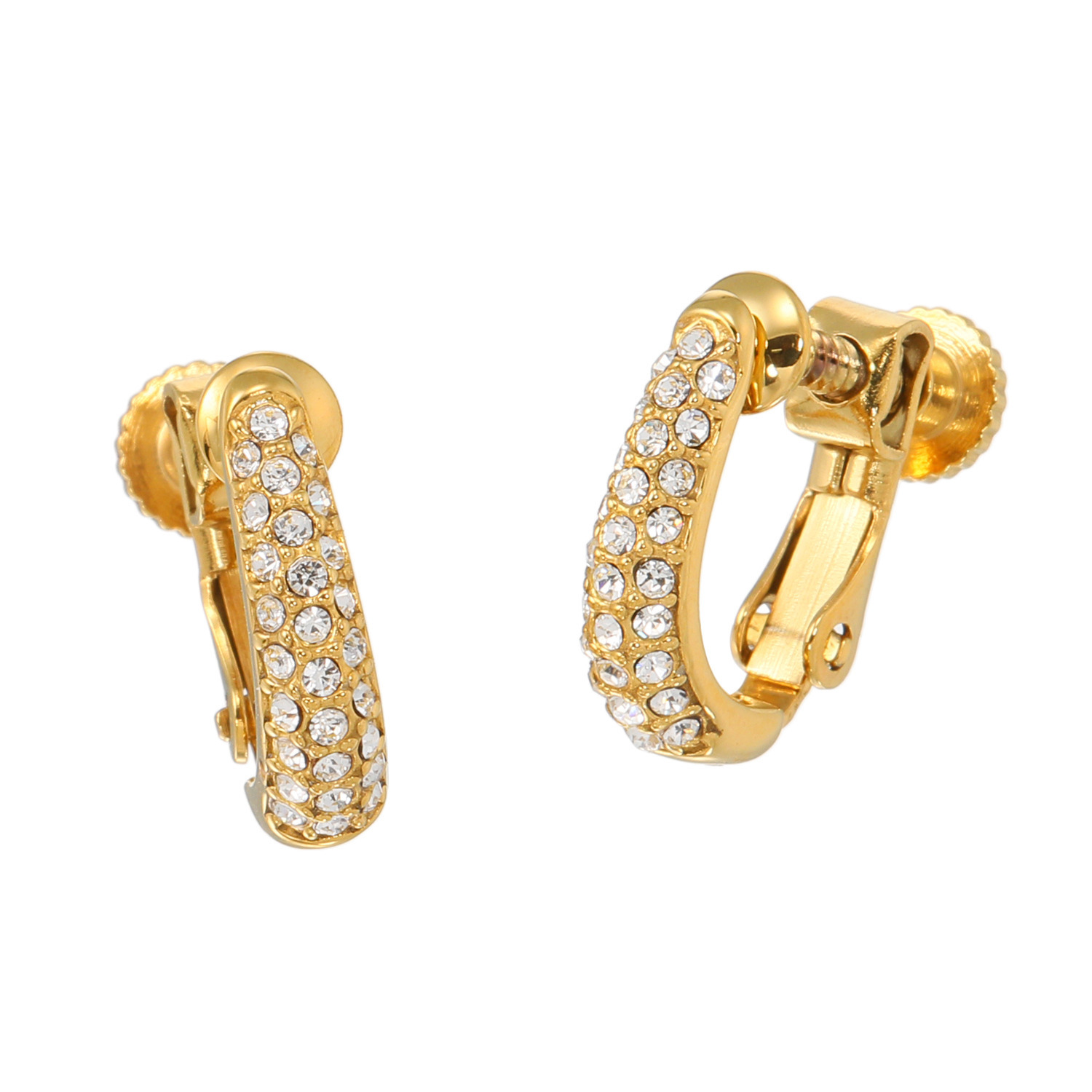 キラレ ステンレス プレシオサ社製 クリスタルガラス パヴェイヤリング／ピアス