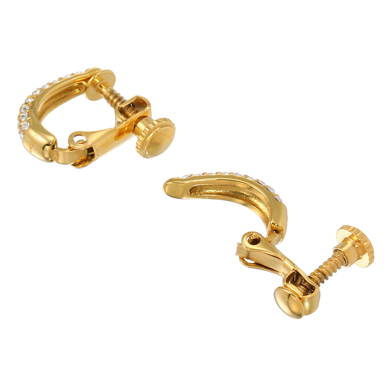 キラレ ステンレス プレシオサ社製 クリスタルガラス パヴェイヤリング／ピアス