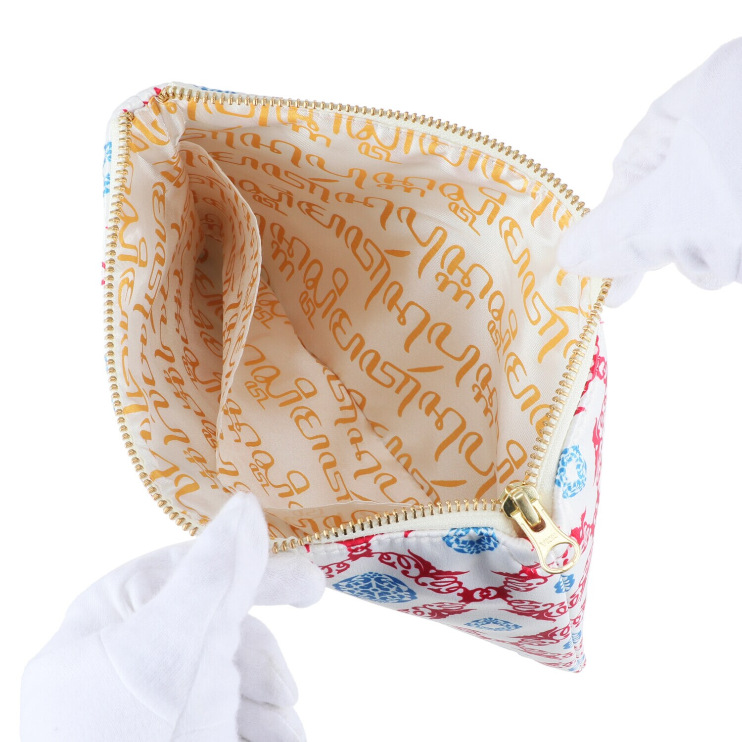 祝！　１０周年記念 お宝ポーチ ＜金財満開＞の象徴 “王蝶花” 〜大金財・大強運・勝守〜