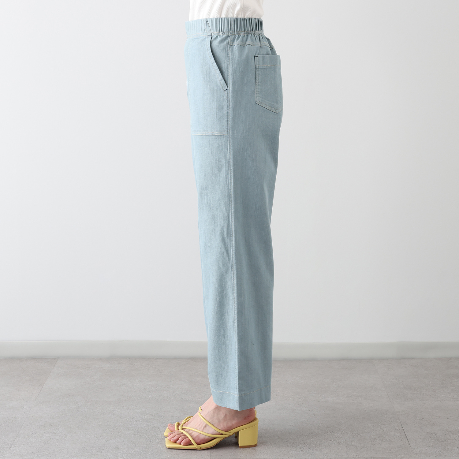 アトリエール 接触冷感・ＵＶカット コットン混 ベイカーワイドパンツ